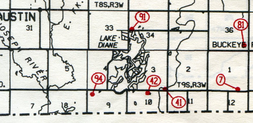    Amboy West Twp. T-8-9-W &nbsp;R-3-W      
  
  
 
 
 
 
 
 
 
 
 
 
 
 
  
  
  
  
  
  
     7... Baker (Drake)&nbsp;    41... Hagaman     42... Osborn (west Amboy)&nbsp;    81... Alfred (Converse)&nbsp;    91... Cellars     94... Robinson Famil