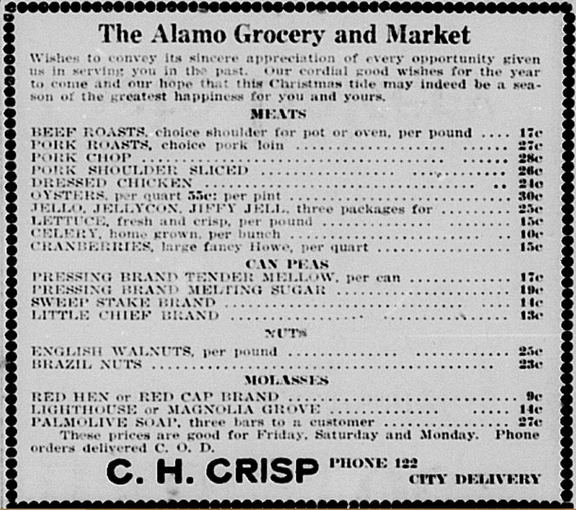  Grocery Delivered Hillsdale Daily News Dec 20 1917 