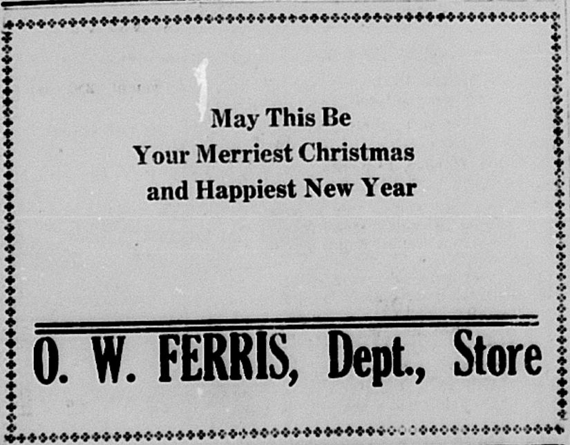  Merry Christmas Hillsdale Daily News Dec 24 1917 