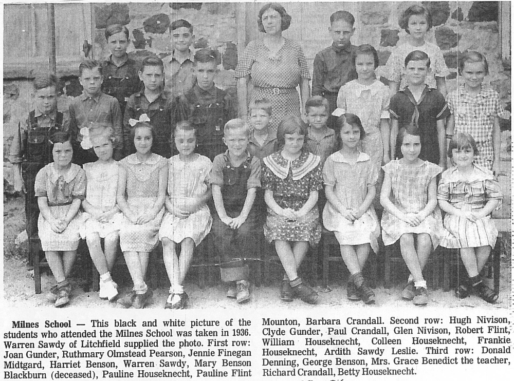  Milnes School 1936 Mitchell Research Center Files 