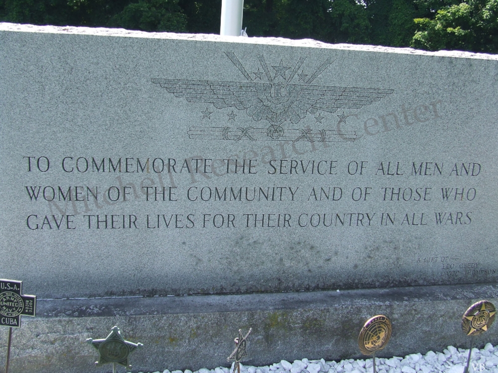  Frontier Cemetery War Memorial Inscription 