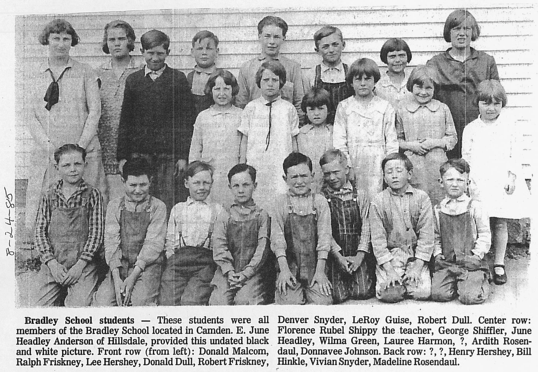 Bradley School HDN Aug. 24, 1985