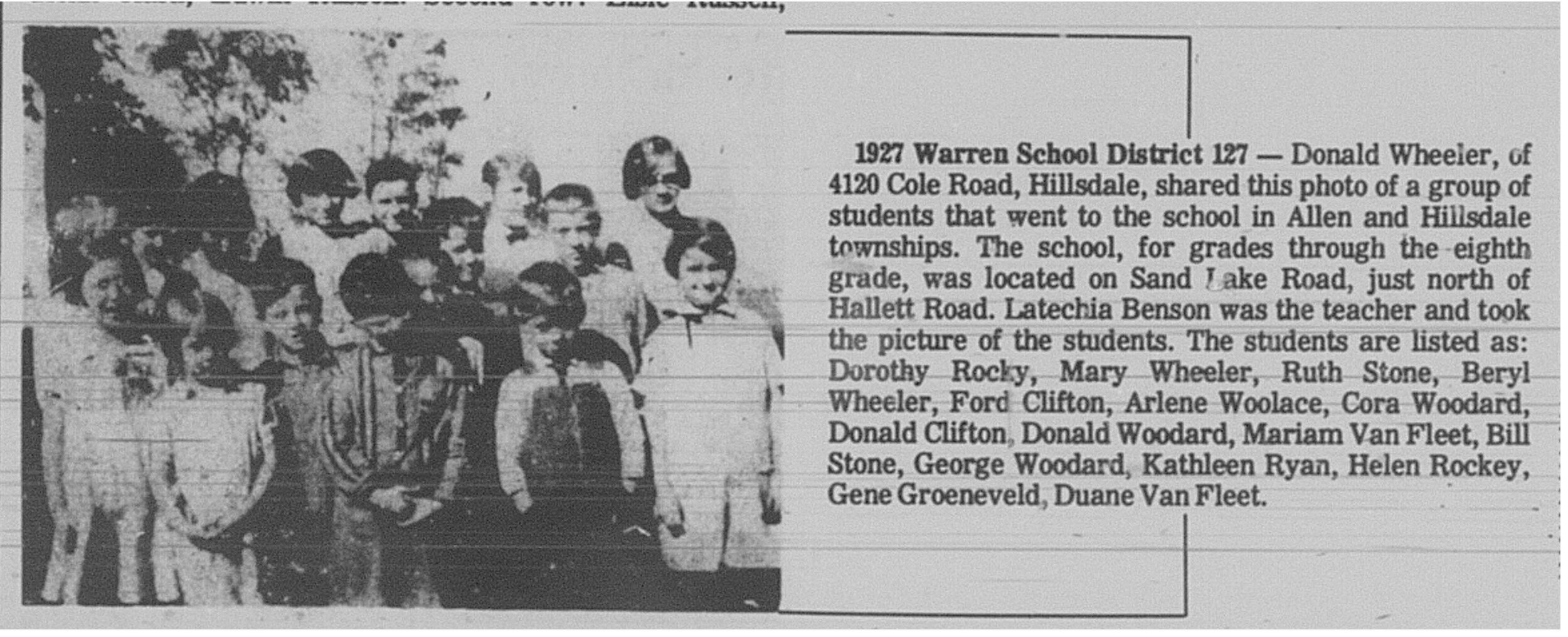  Warren School 1927 HDN  