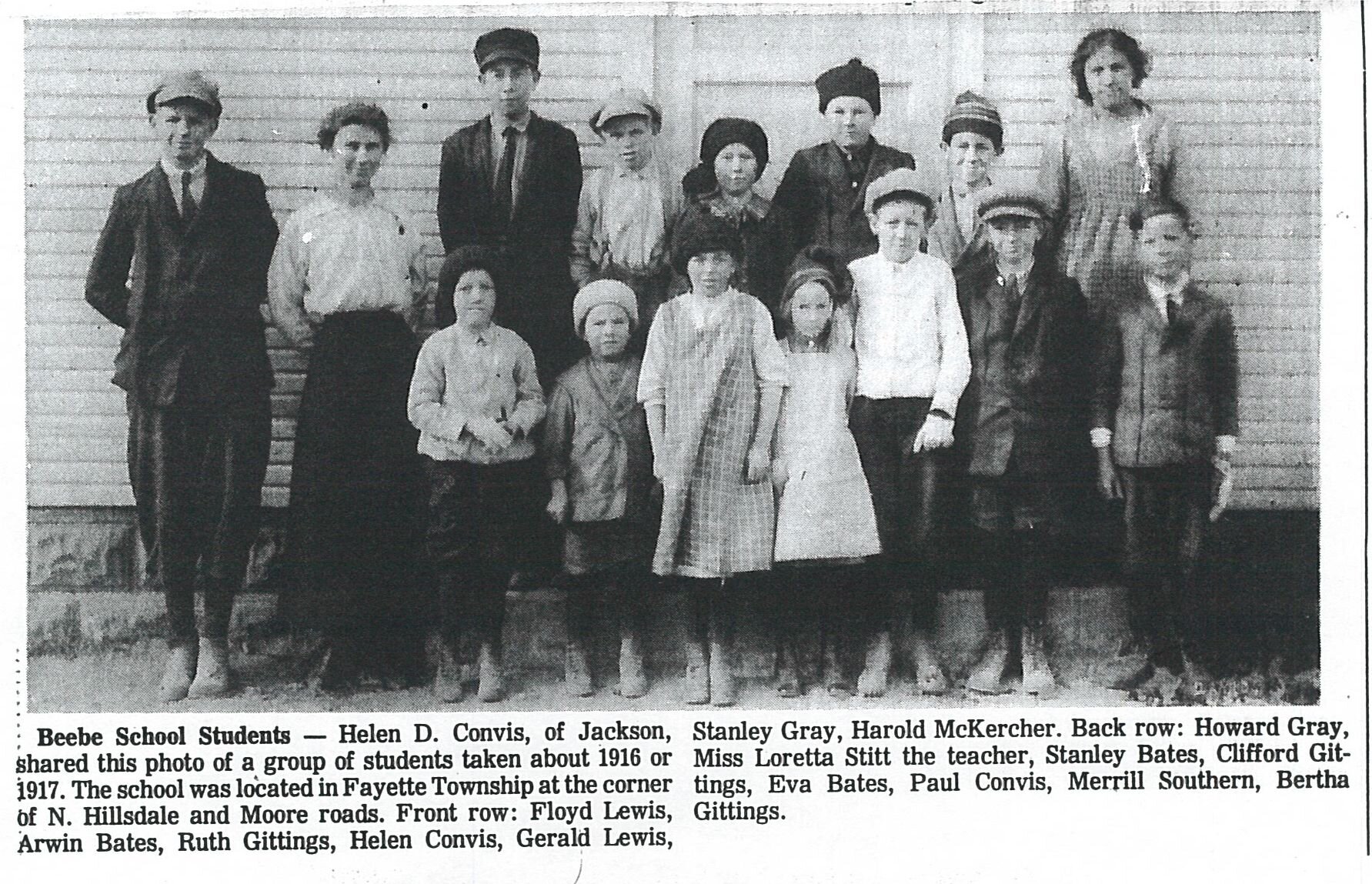  Beebe School 1916-17 HDN Dec 1, 1984 