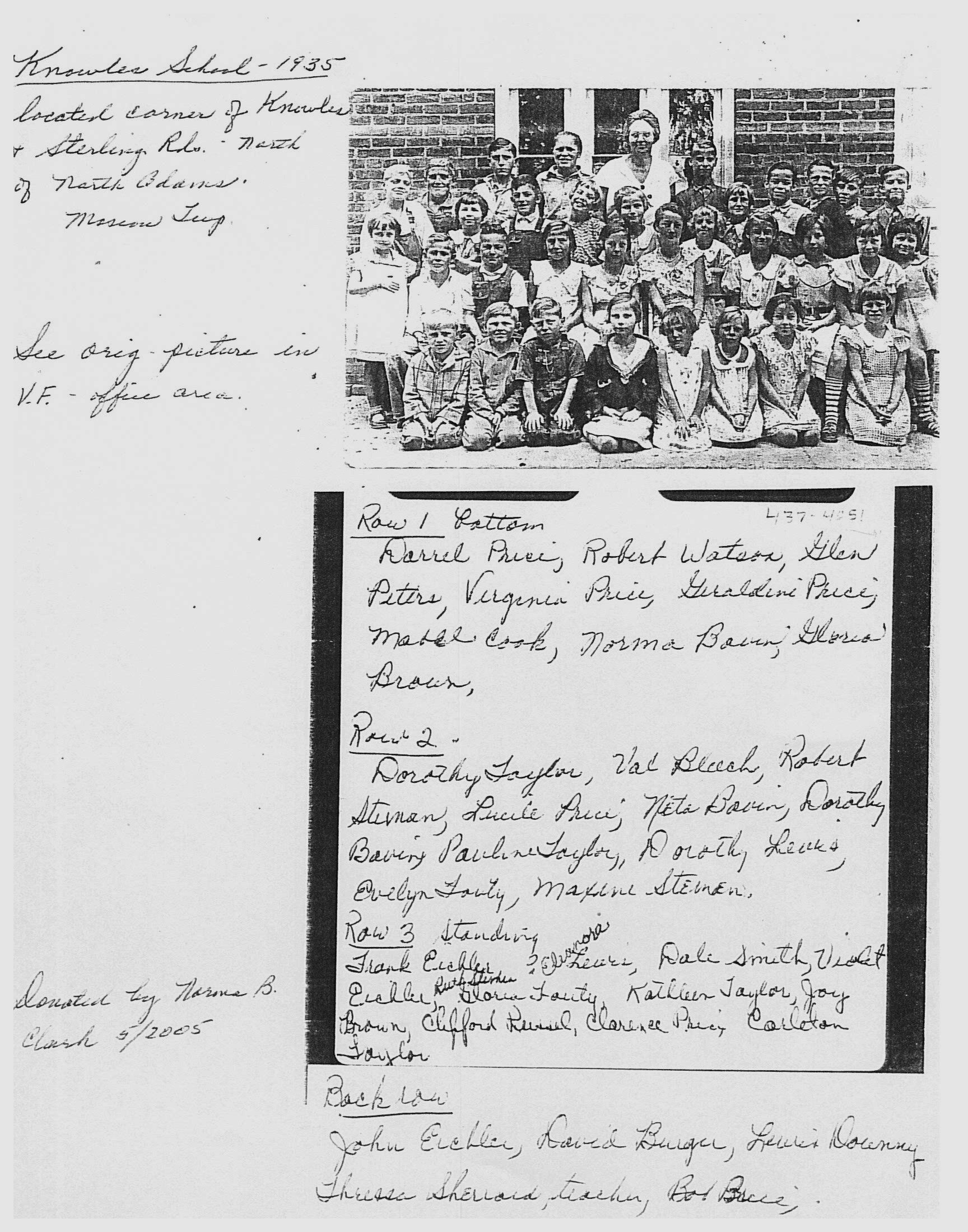 Knowles School 1930 with names.jpg