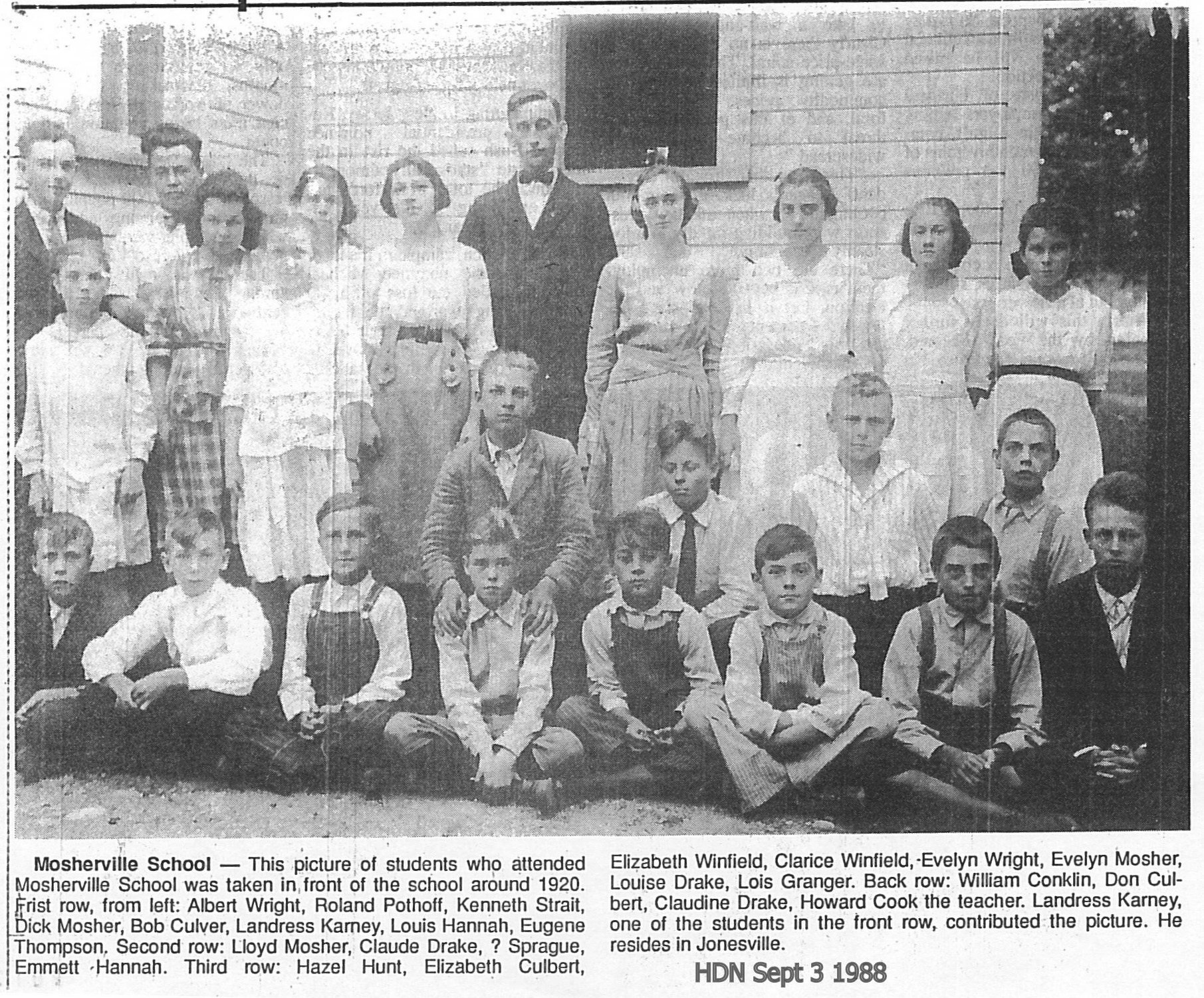 1920 Mosherville School