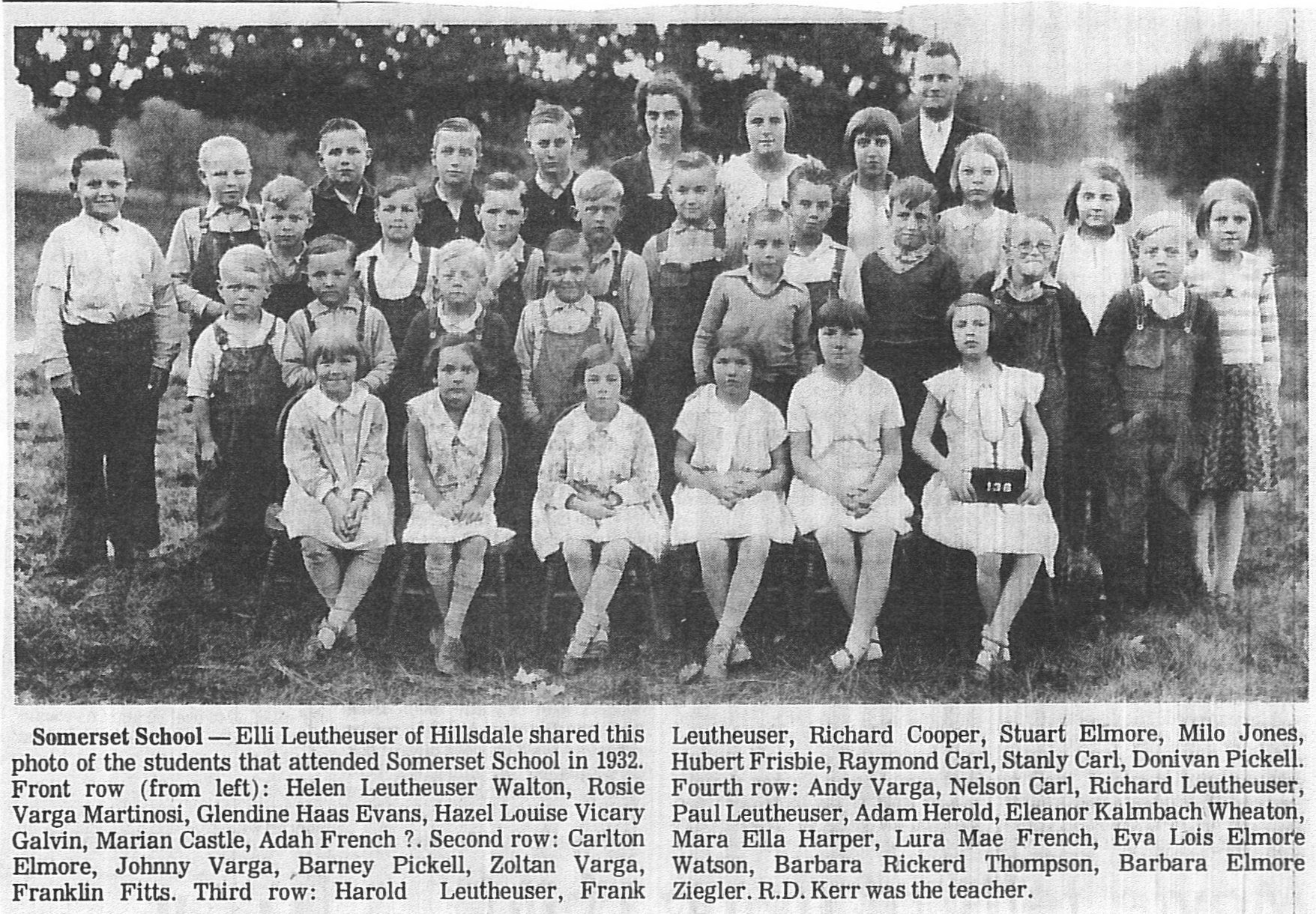 Somerset School 1932 Class