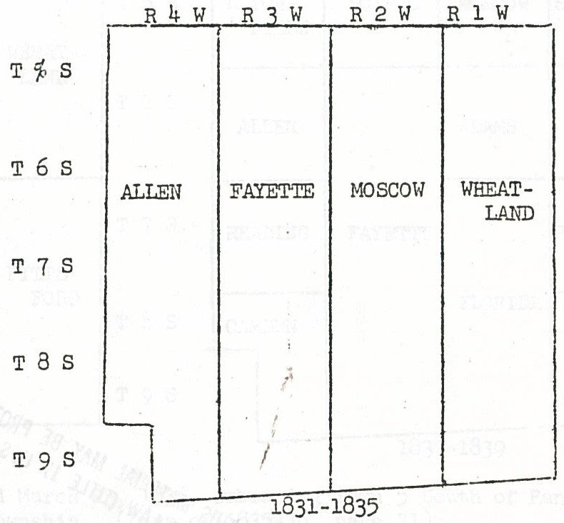  Original Four Townships in Hillsdale County 