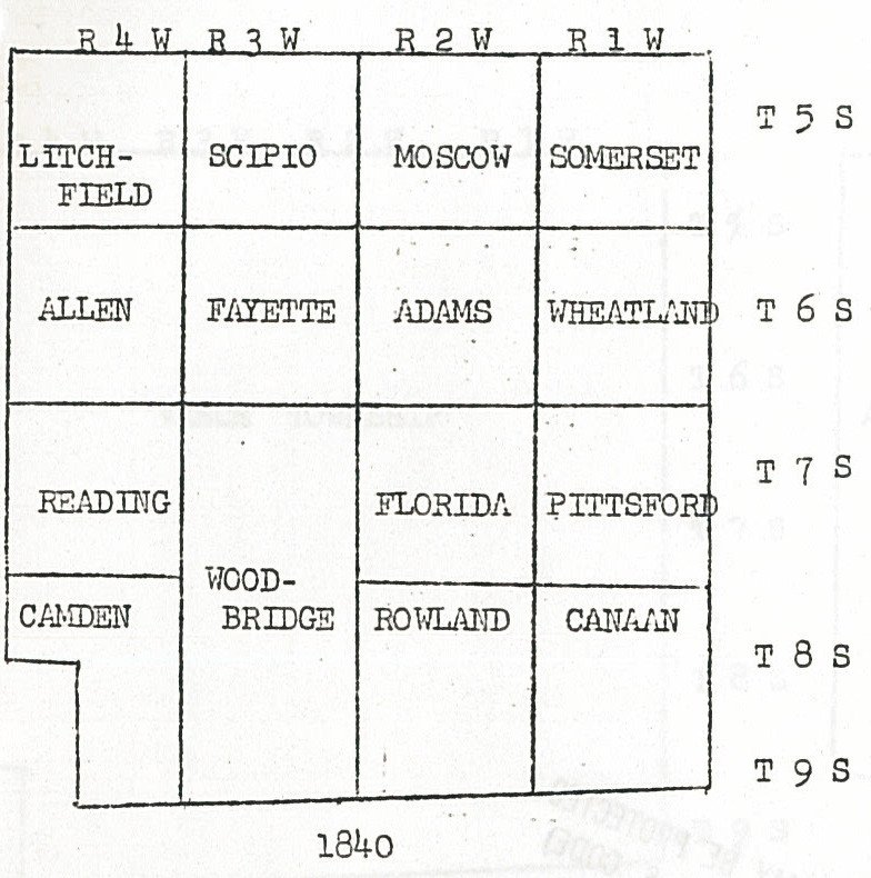  Hillsdale Townships in 1840 