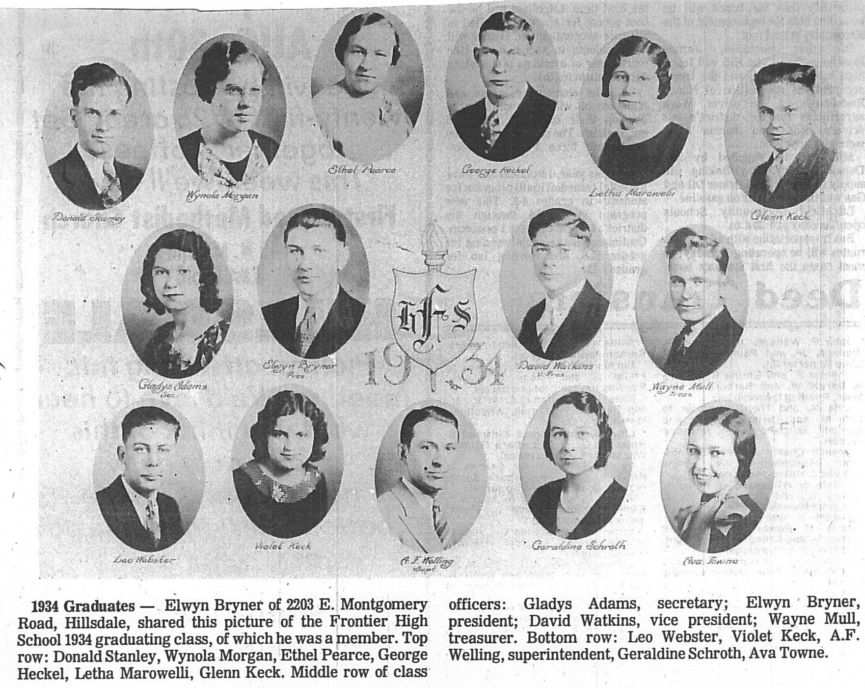  1934 Frontier Graduates 