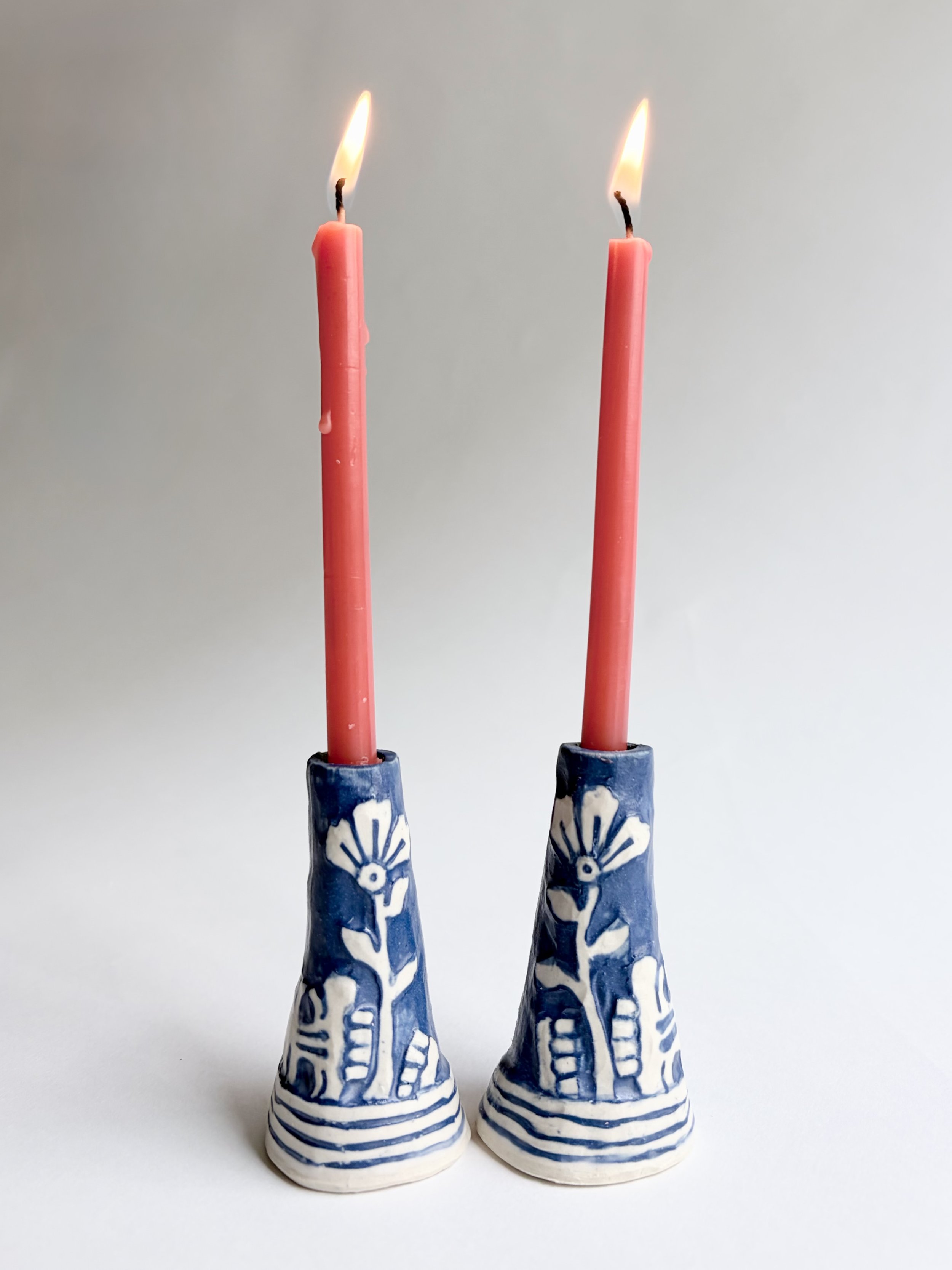 Pair of wee tiny candlesticks