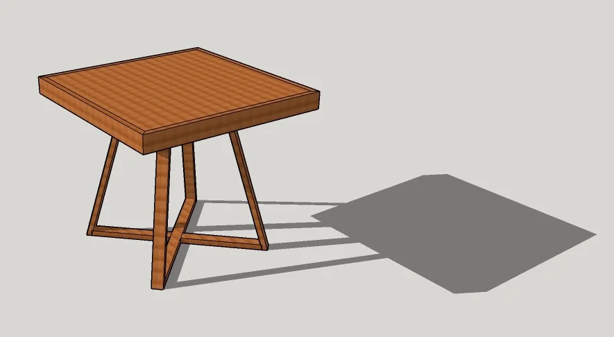 Prototype cafe table design, November 2015.