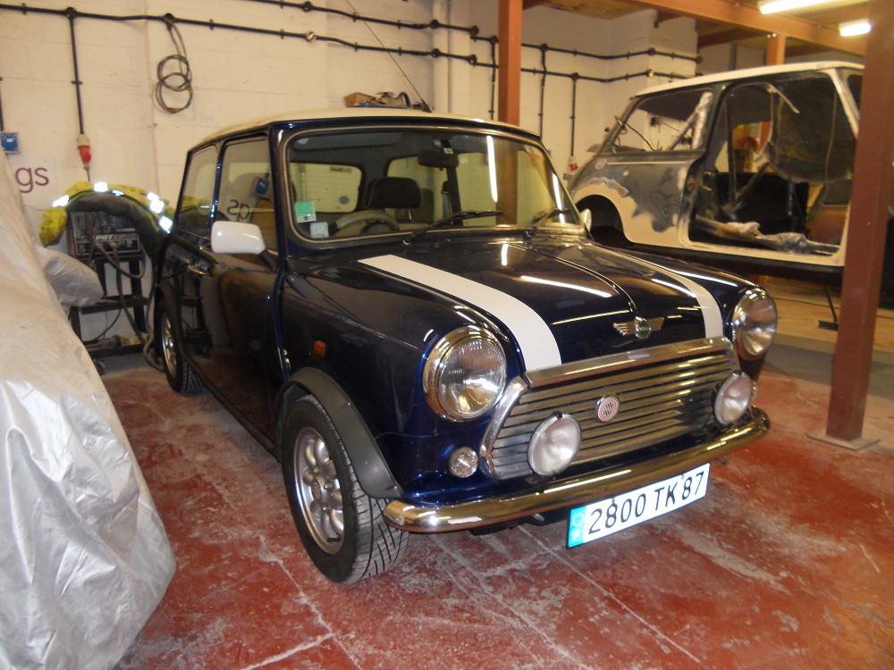 Mini Cooper in The Real Mini Company Workshop