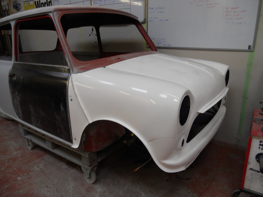 Front of Mini Mayfair Primed for Respray