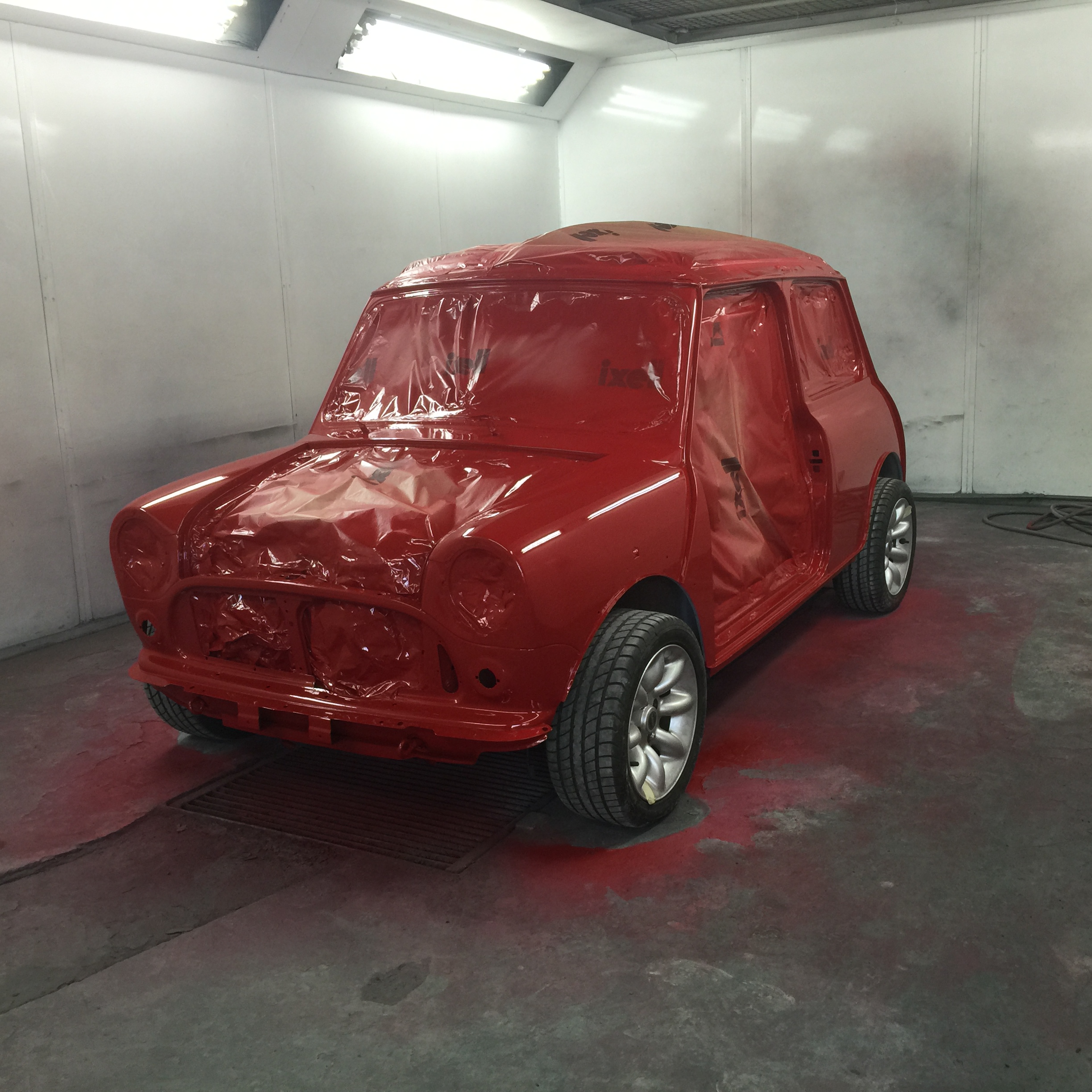 TRMC_Mini_Cooper_Being_Painted_Red