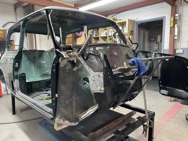 The Restoration of a British Racing Green Sports Pack Mini Cooper