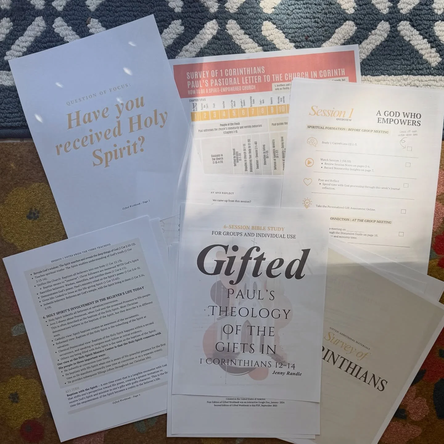 Here&rsquo;s what I&rsquo;ve been finalizing for our Gifted program at the @holyspiritministrycenter . 🪩Yes, I put the workbook materials on the crusty floor and snapped a photo as my disco ball got hit with some pretty window light.  Our first meet