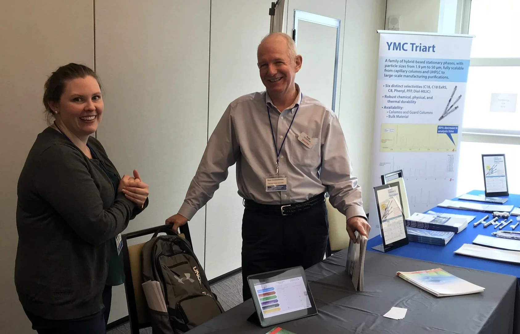 Thermo Fisher Scientific vendor exhibit table