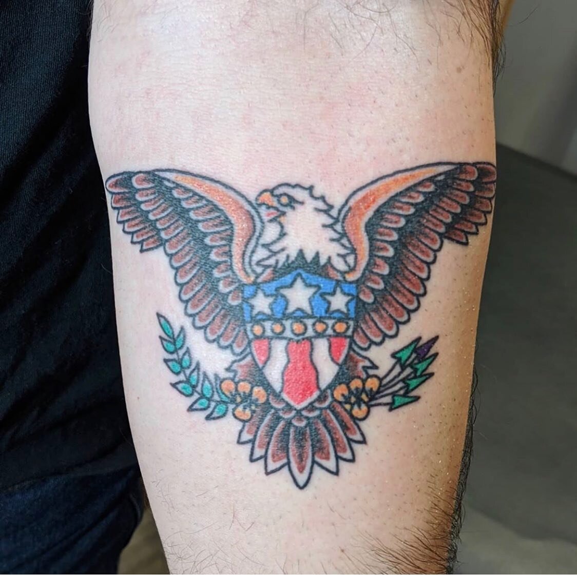 We will be CLOSED tomorrow! 

Remember to apply sunscreen over your beloved tattoos (and all over while you&rsquo;re at it!) 

Celebrate responsibly 🧨🇺🇸🦅 

Tattoo made by @bdobiastattoos 

#lrtc #lightningrevivaltattoo #lightningrevival #lightnin