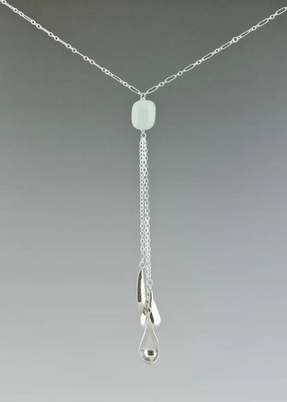 sterling silver and chalcedony