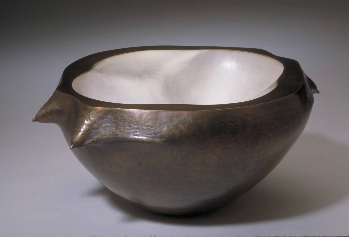 Bowl No. Twenty - sterling silver and brass, 6" x 12" x 11"