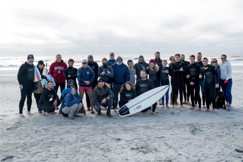 The Warrior Surf Foundation crew on Veteran's Day 2017.