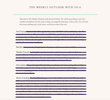 The Weekly Outlook #1