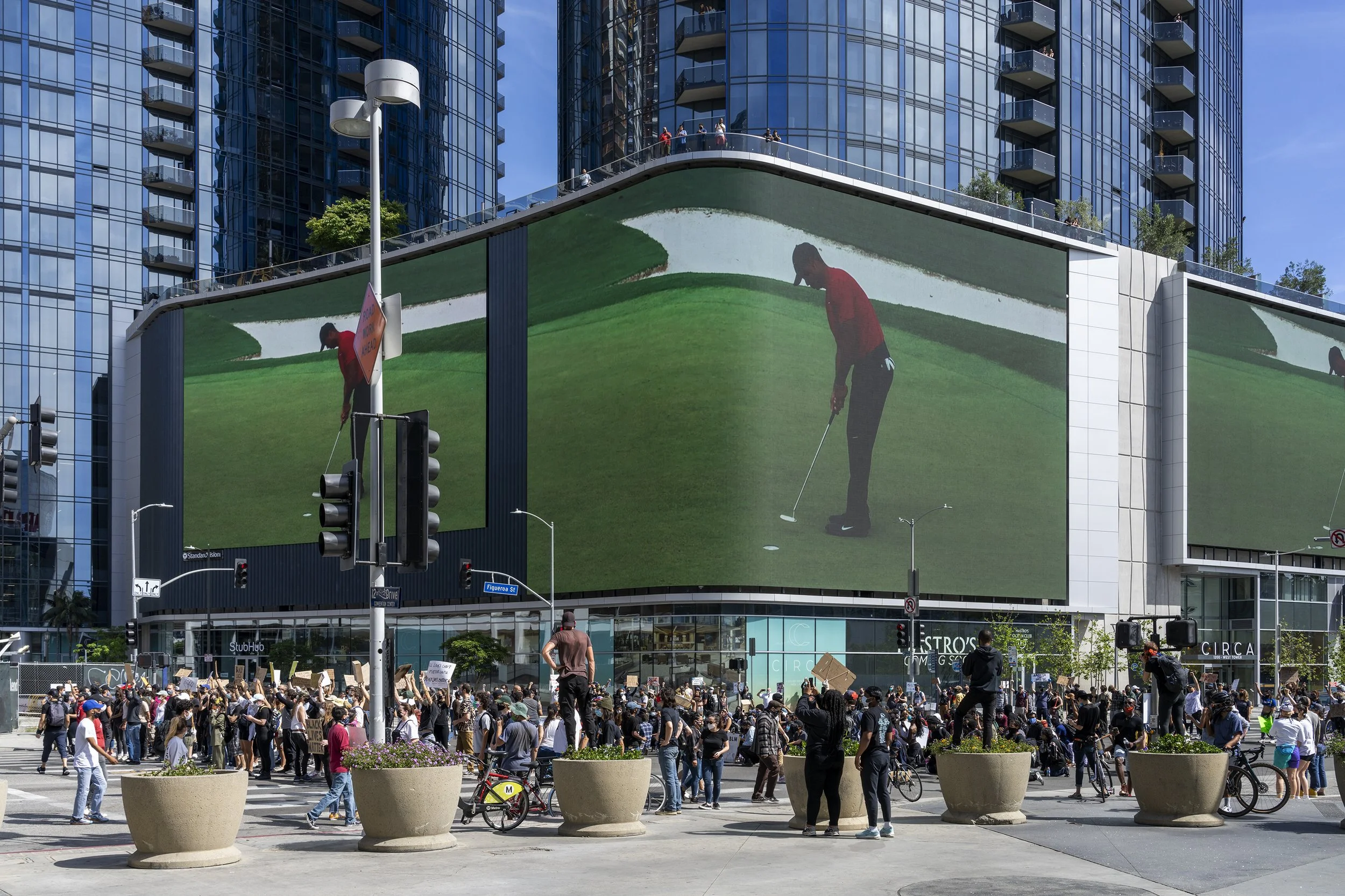A Protest (Tiger Woods) Los Angeles, May 31, 2020 30x46" Archival Inket Print