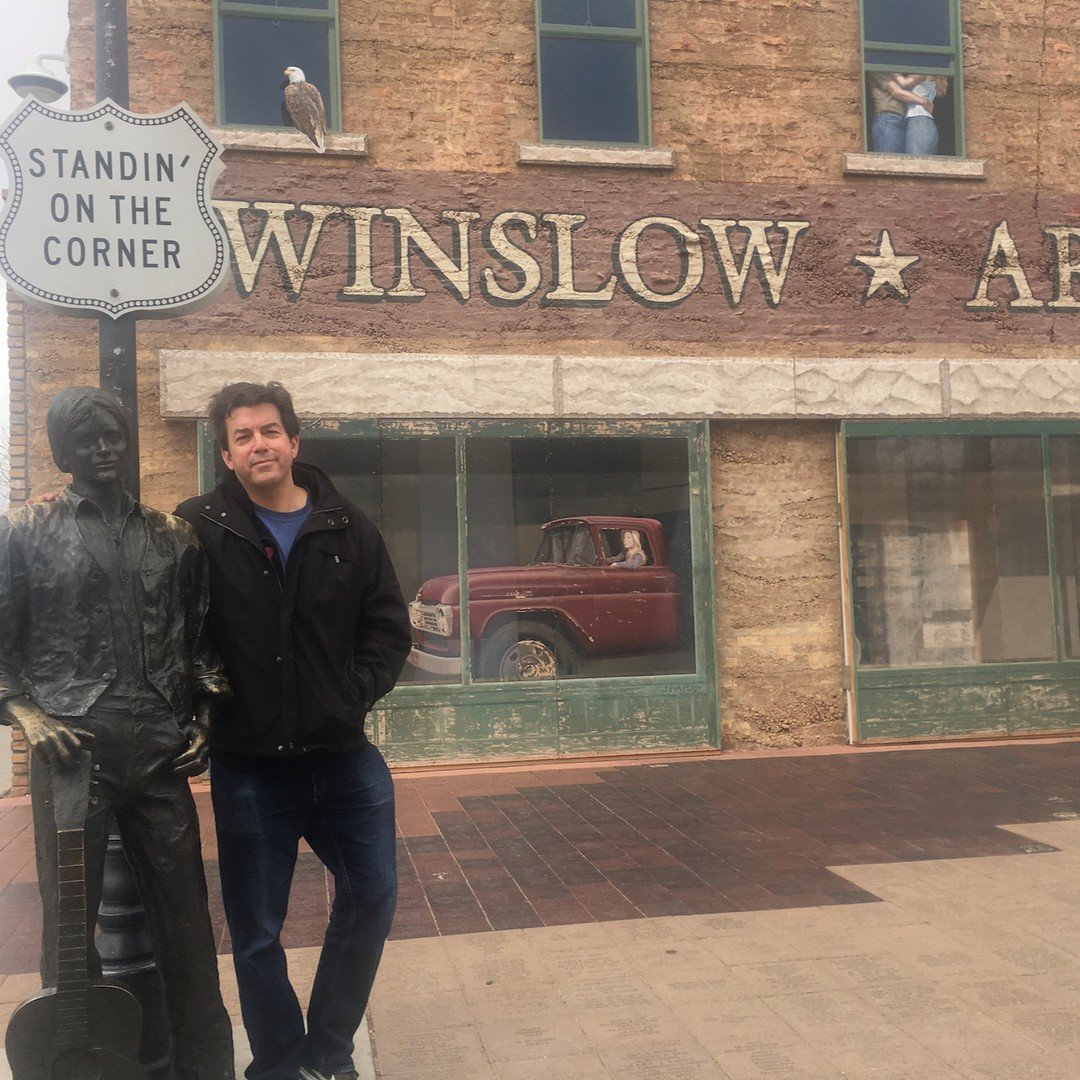 I'm standing on a corner in #winslowarizona, just waiting for the @azdhs Great Vaccine #roadtrip van to pick me up &amp; take me to my closing #keynotespeech at the 2024 Annual #immunization #conference. Because #laughteristhebestmedicine, even on th