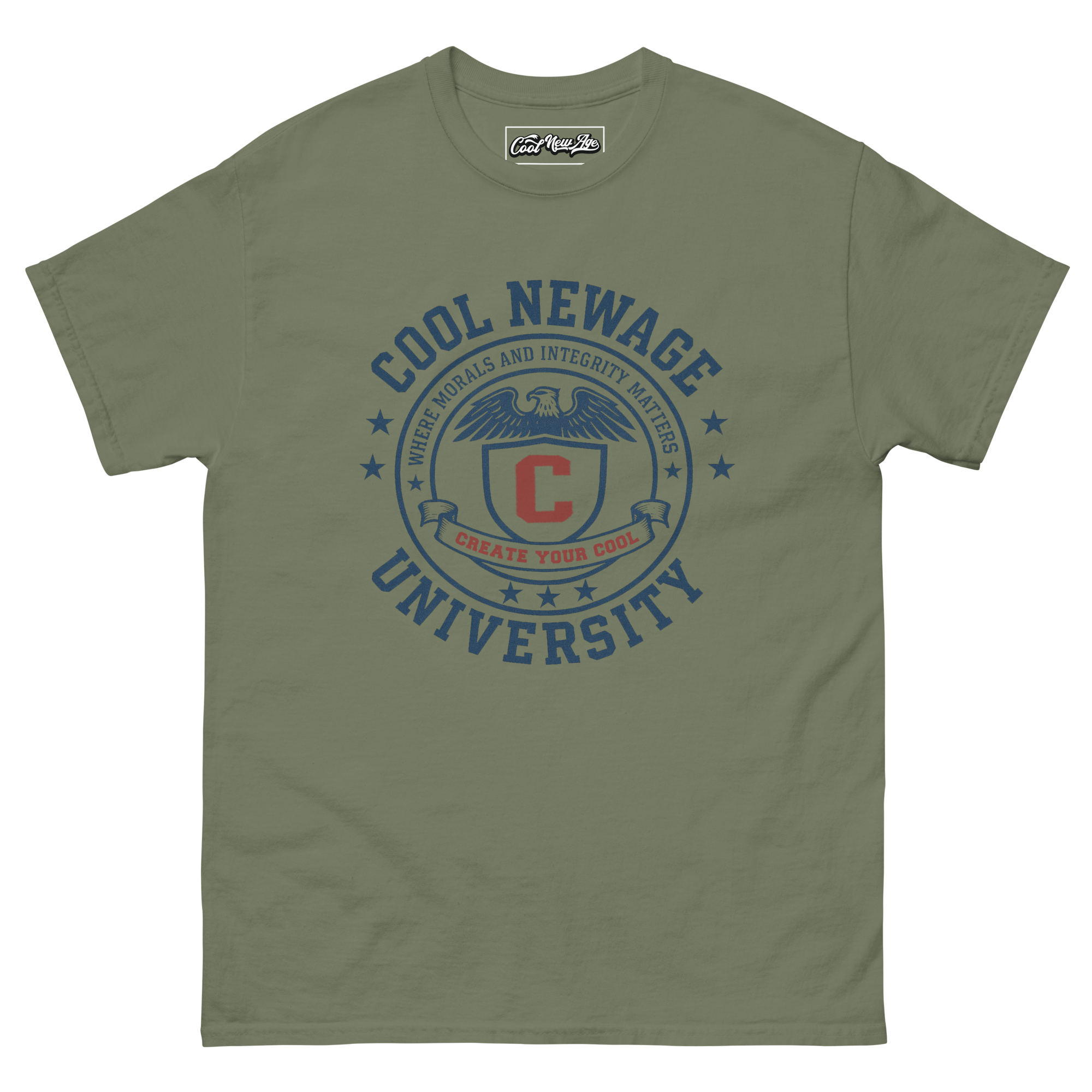 unisex-classic-tee-military-green-front-69b042525290f.png