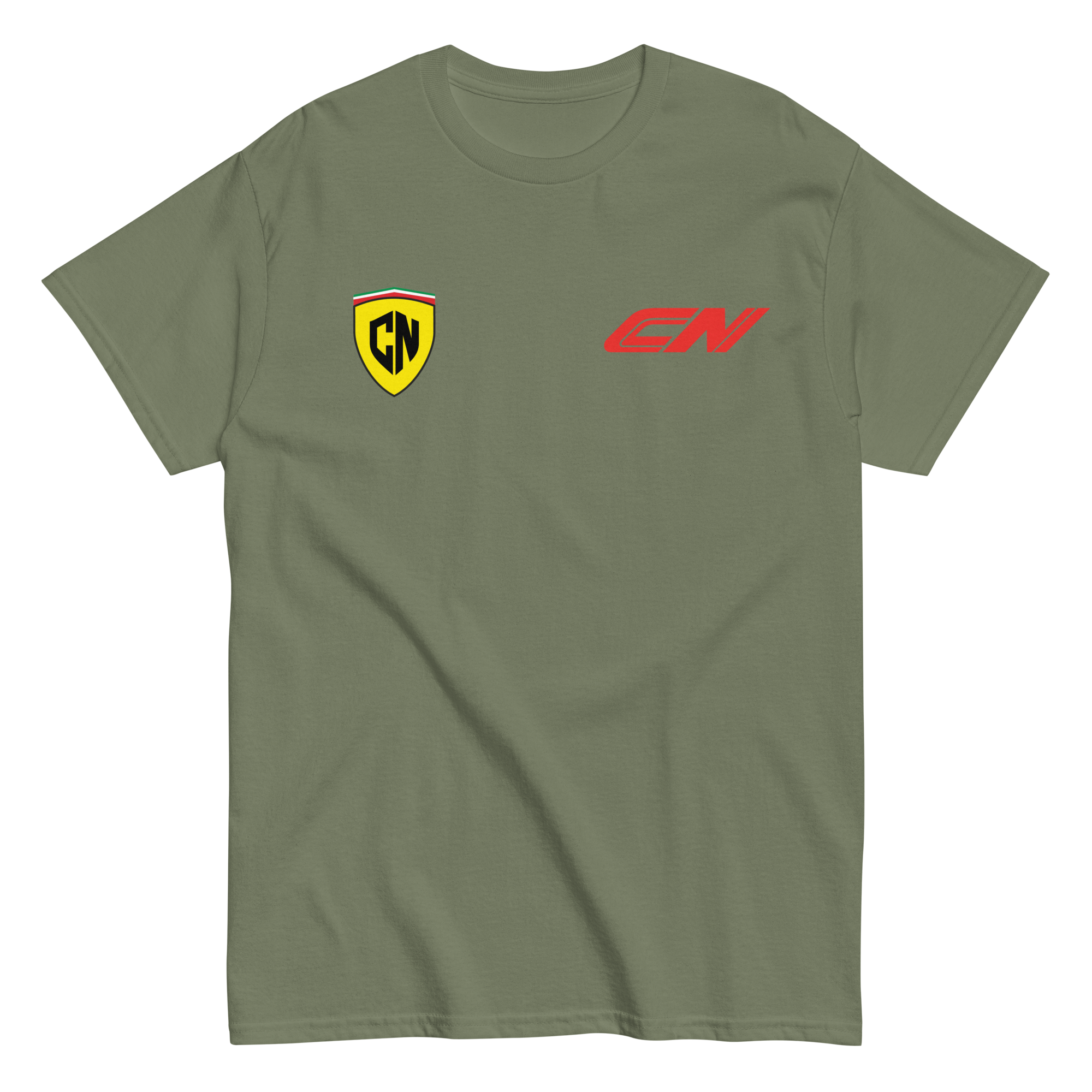 unisex-classic-tee-military-green-front-69d1351fbbae4.png
