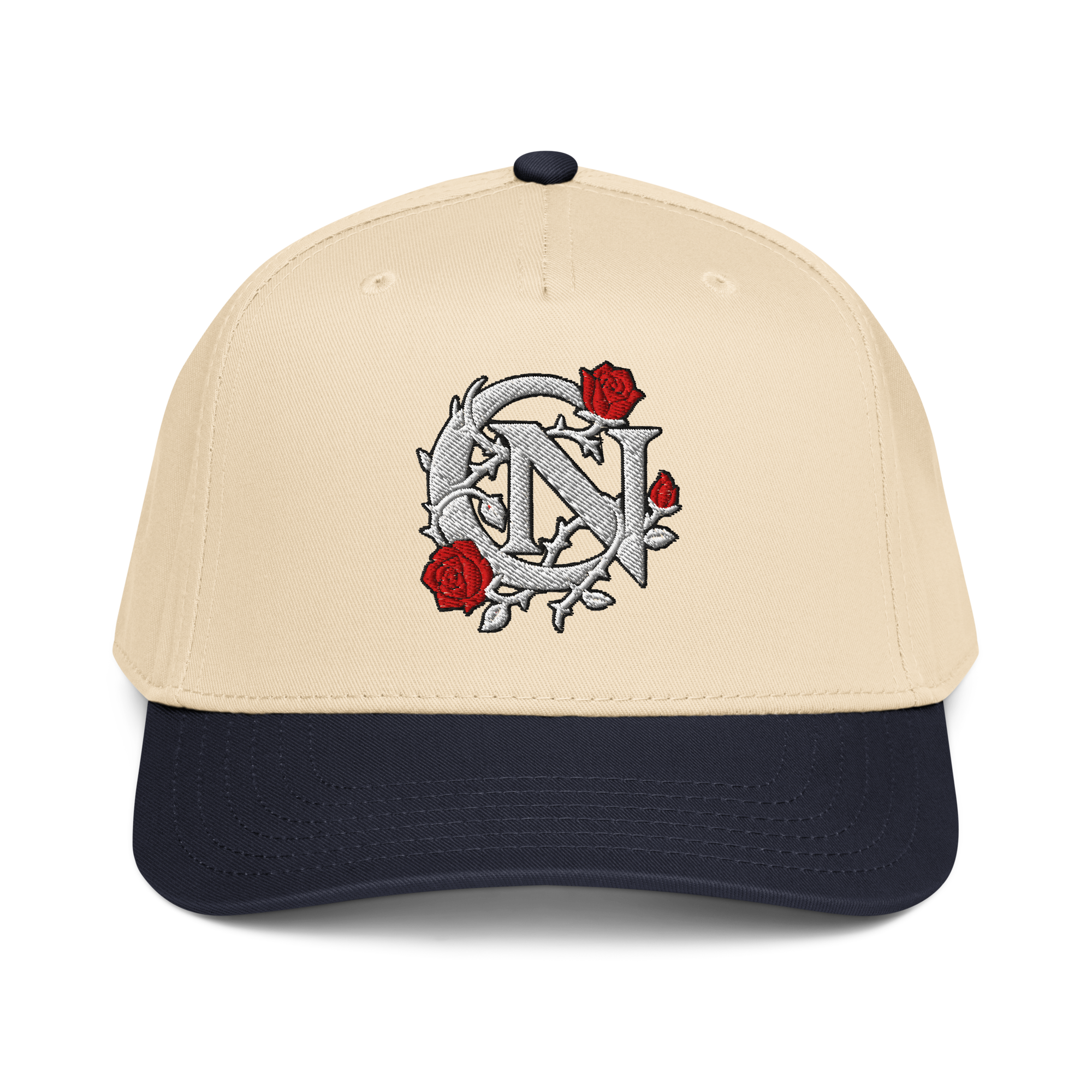 5-panel-mid-profile-baseball-cap-navy-natural-front-6a025bd2a84aa.png