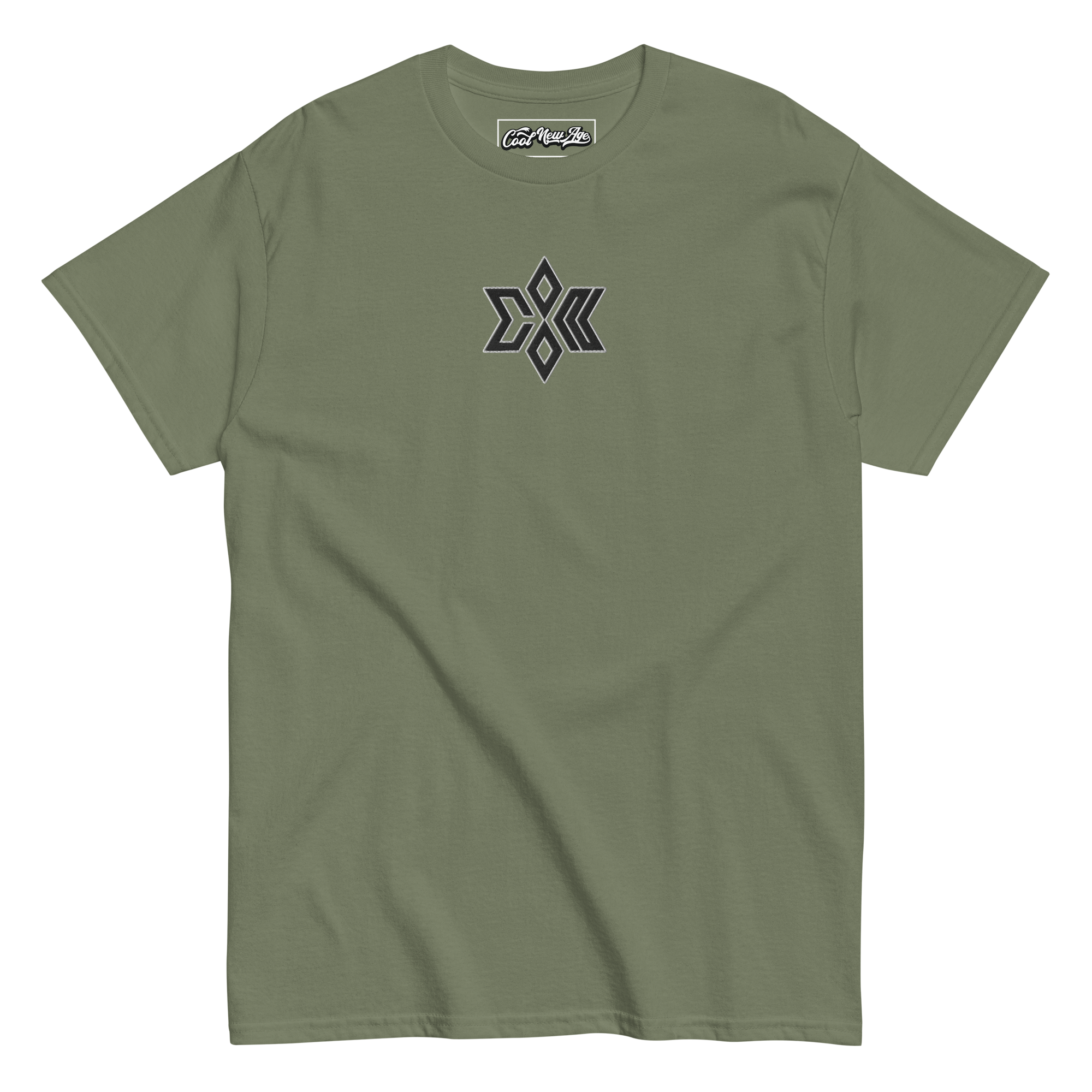 unisex-classic-tee-military-green-front-6a58fd909193b.png