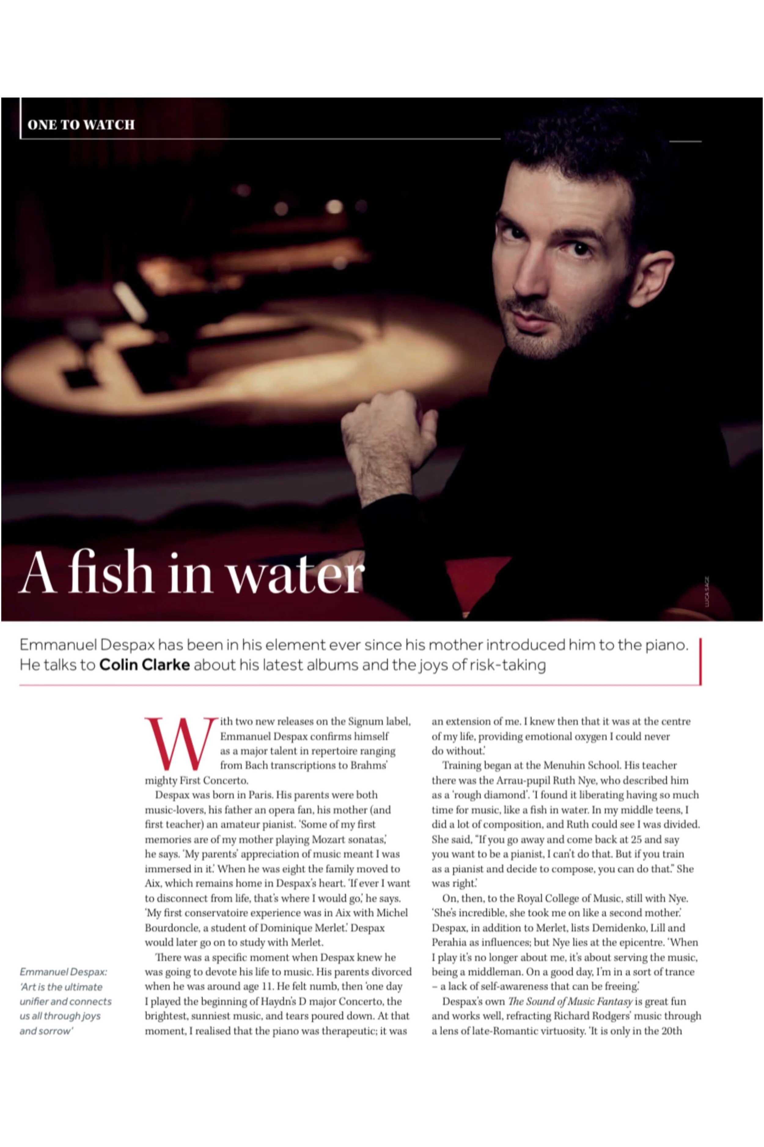 One to Watch - International Piano