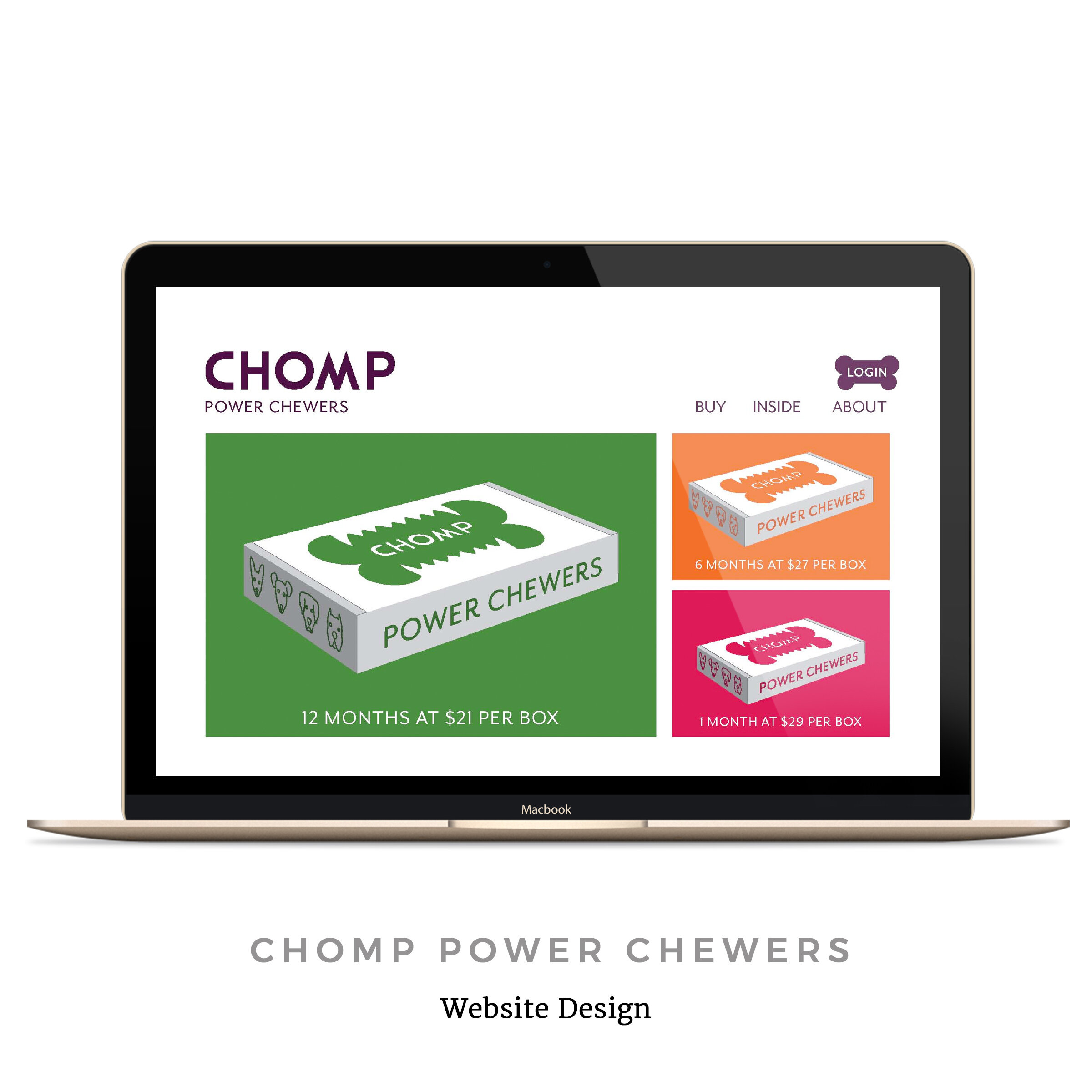 Chomp Power Chewers Website Design