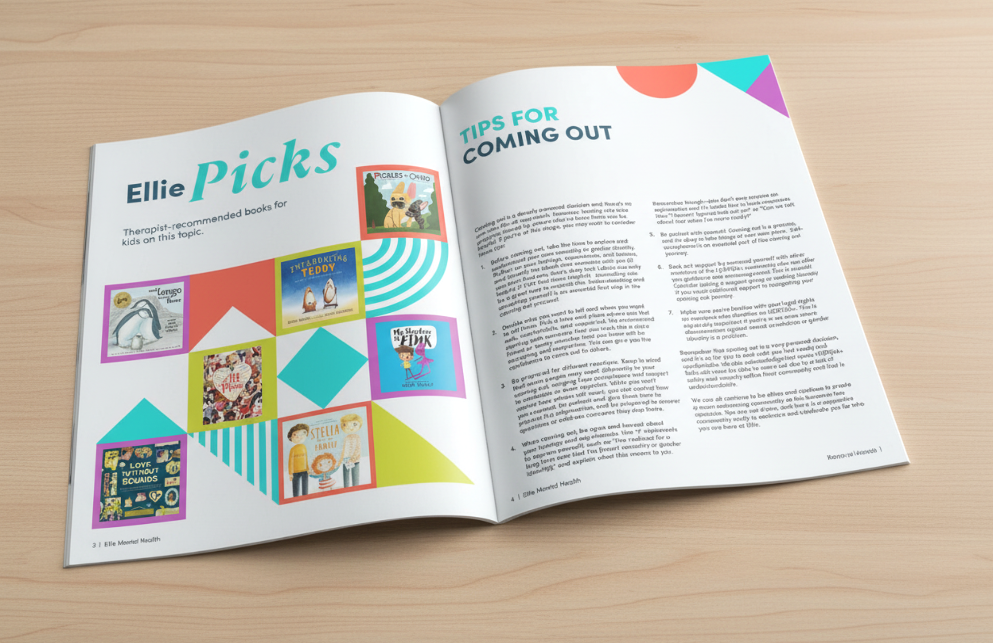 Ellie Mental Health / Publication Design for Print and Digital