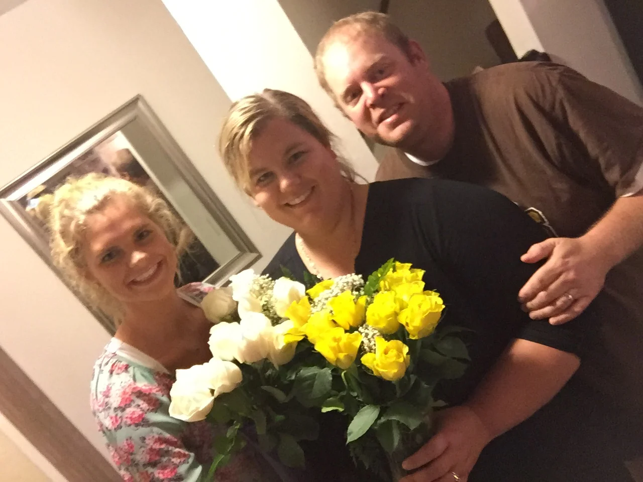  Daddy was so excited. When Mom and Shelbey came home from shooting a wedding all day he had a dozen roses for each of us :) 