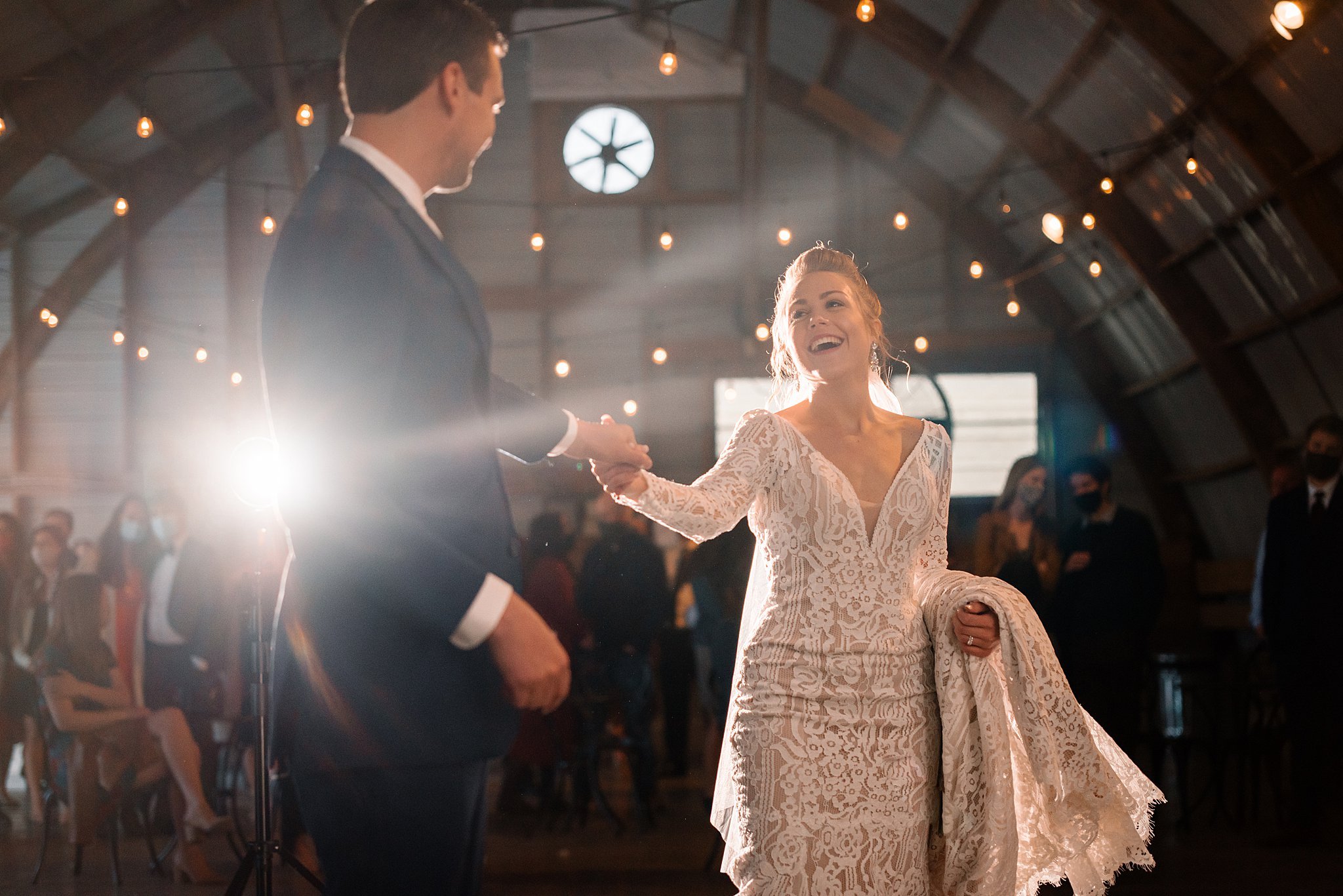 dance at Minnesota barn wedding venue