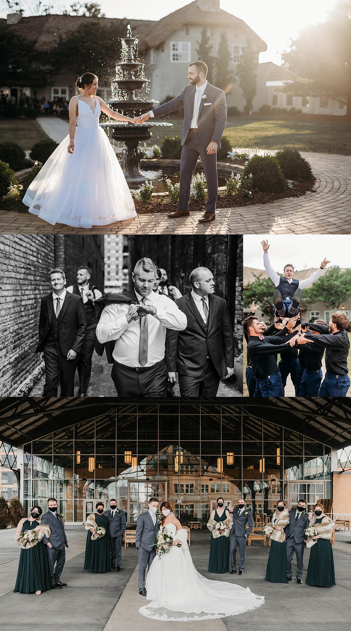 Wedding party photos at Minnesota wedding venues