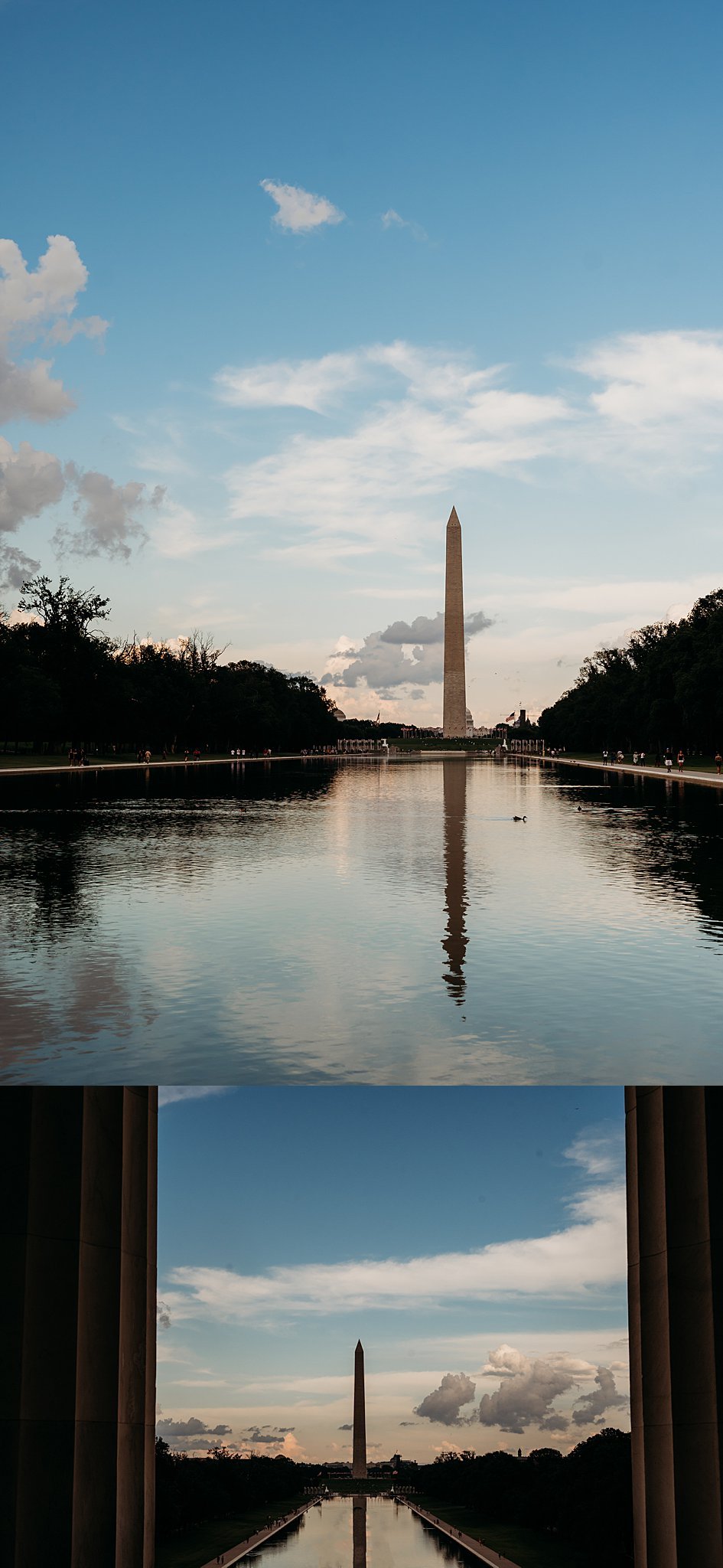 Washington monument and reflecting pool