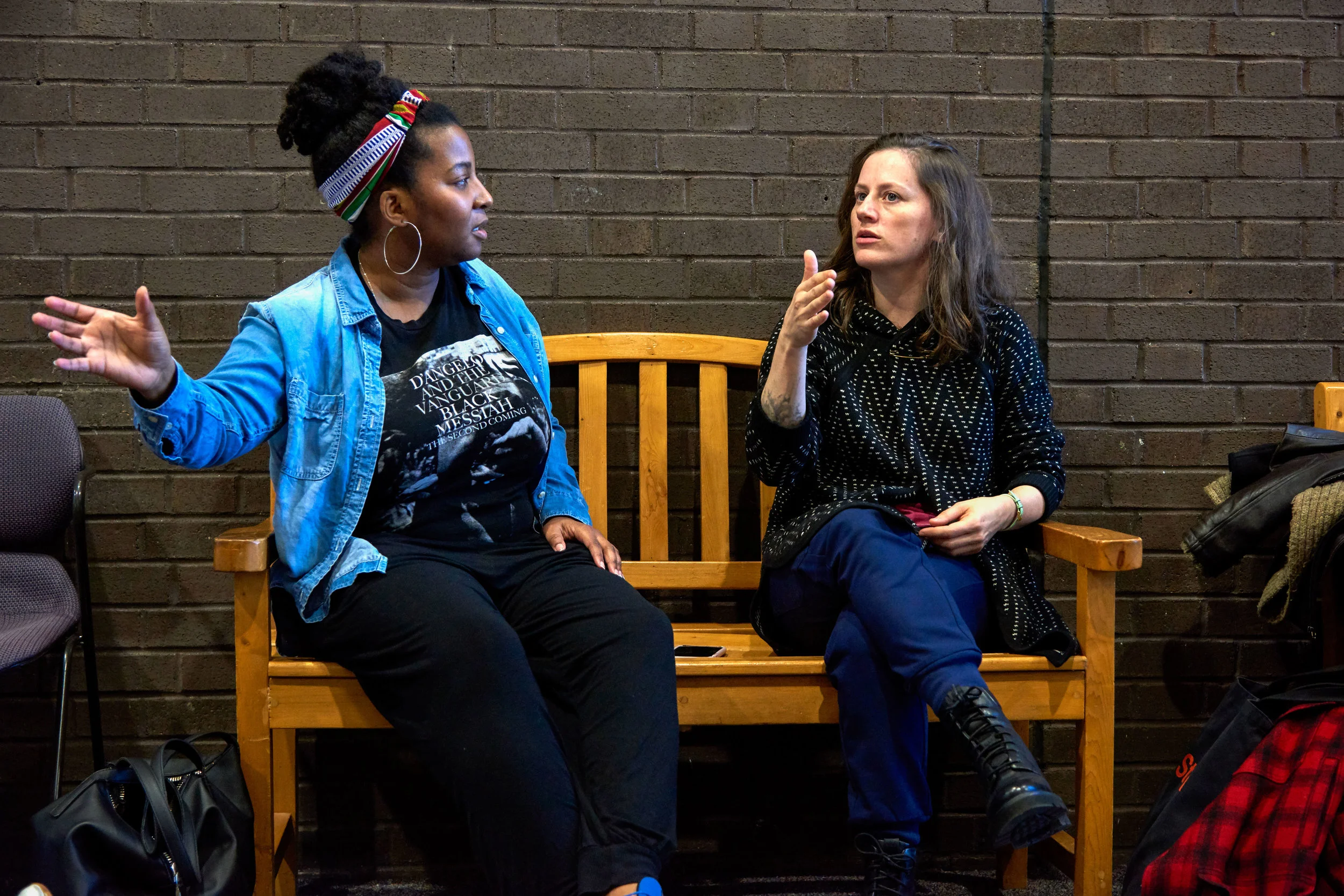 Melanie in rehearsal with Helen Simoneau. Photo by Kate Enman.