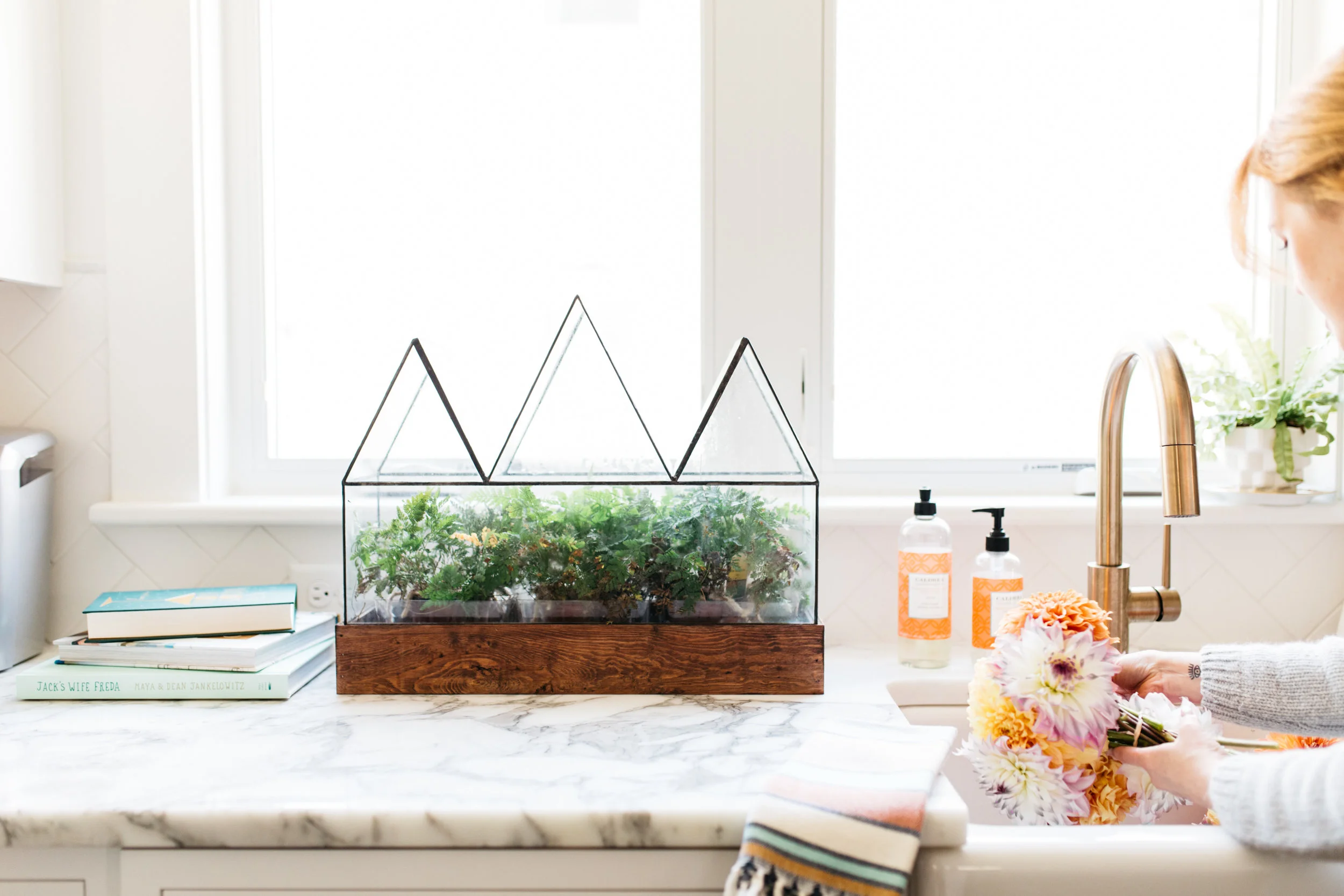 Fortune's Case Terrarium in the home of T&B owner, Diana Marsh. Photo by Cat Buswell