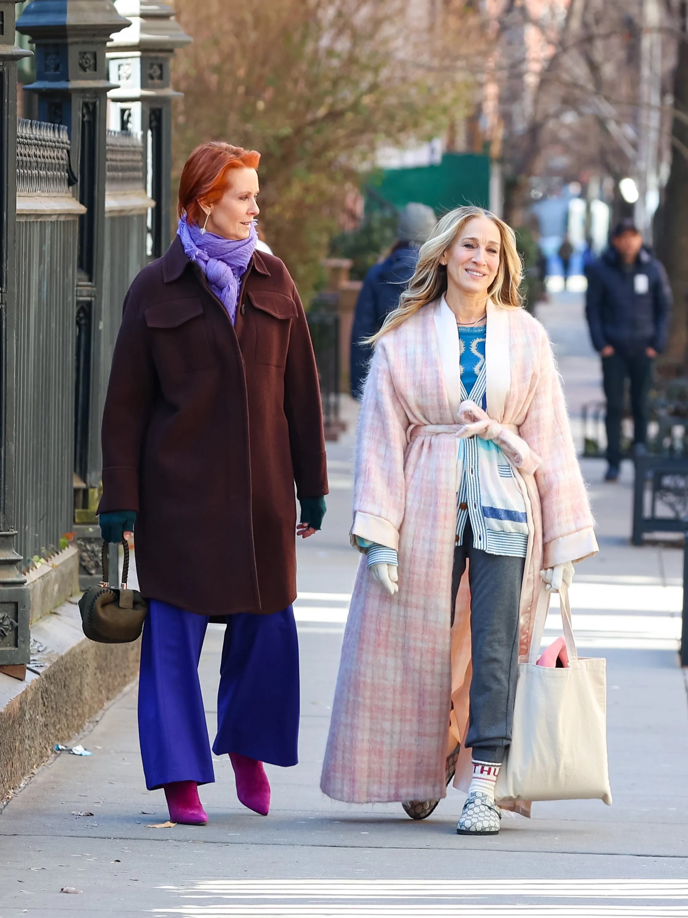 Cynthia Nixon’s character Miranda Hobbes in the double wool shirt coat on Season 1 of HBO’s ‘And Just Like That’