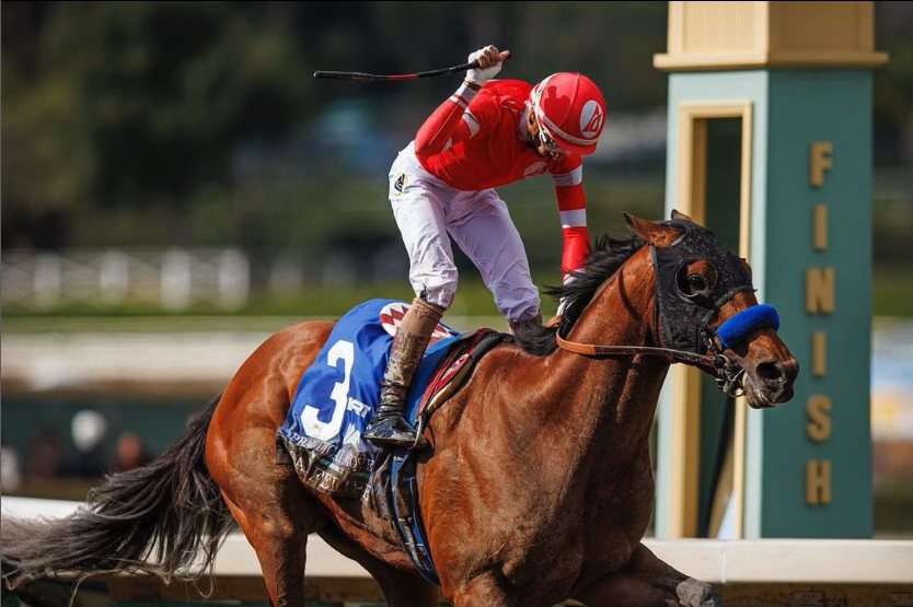 Practical Move Winning the Gr. 2 San Felipe Stakes