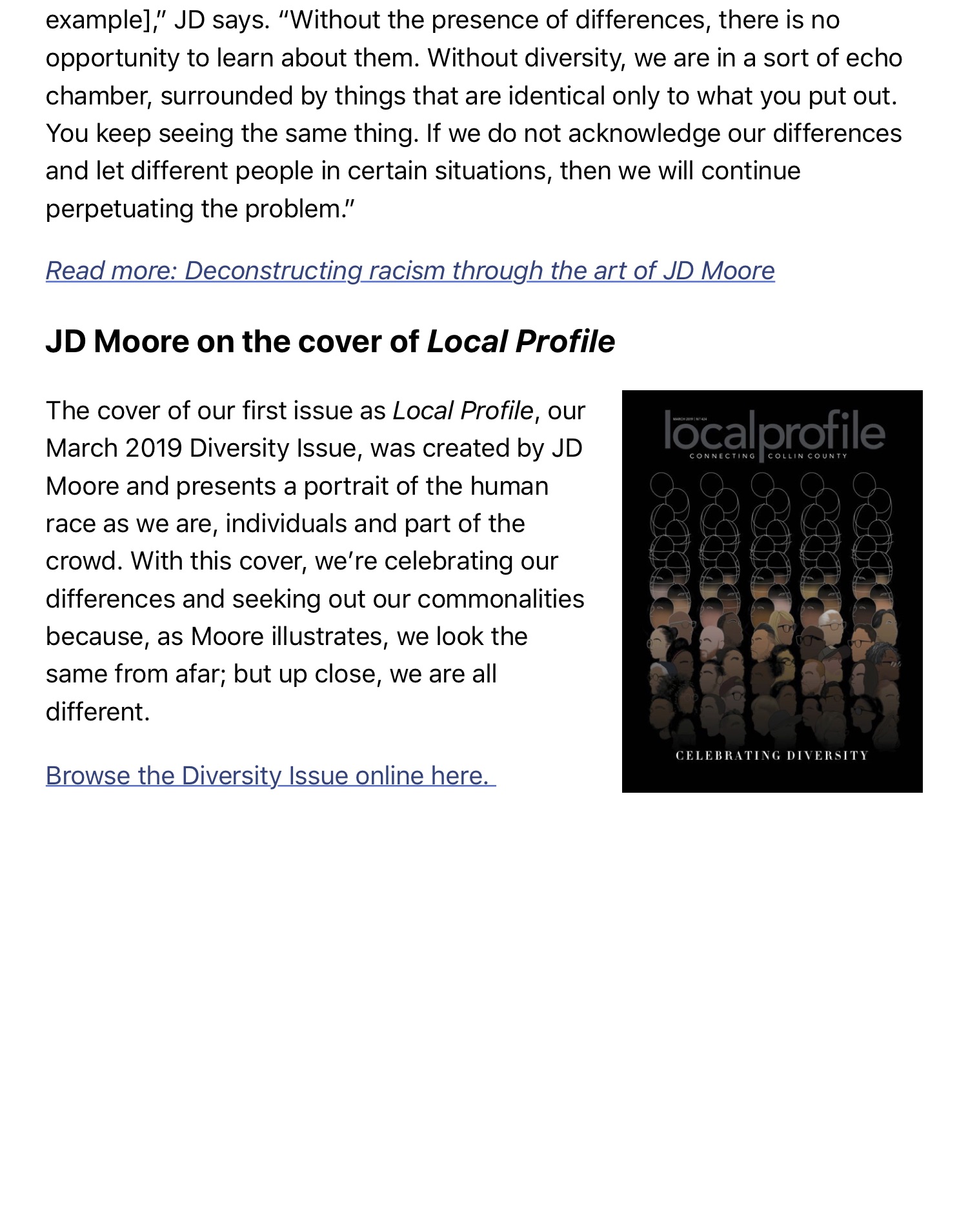JD Moore explores diversity through art - Local Profile of Collin County3.jpg