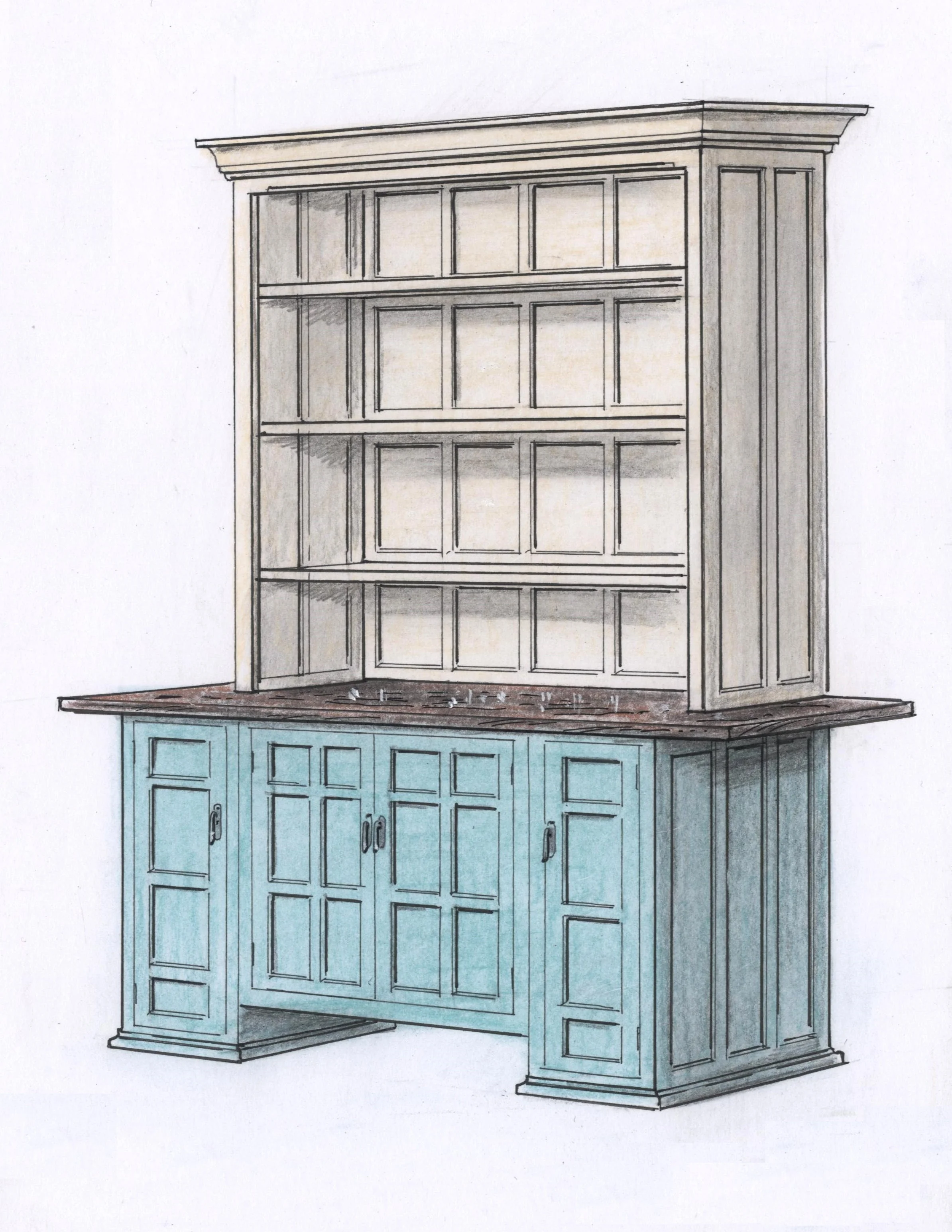 Arts + Crafts open dresser in painted style.jpg