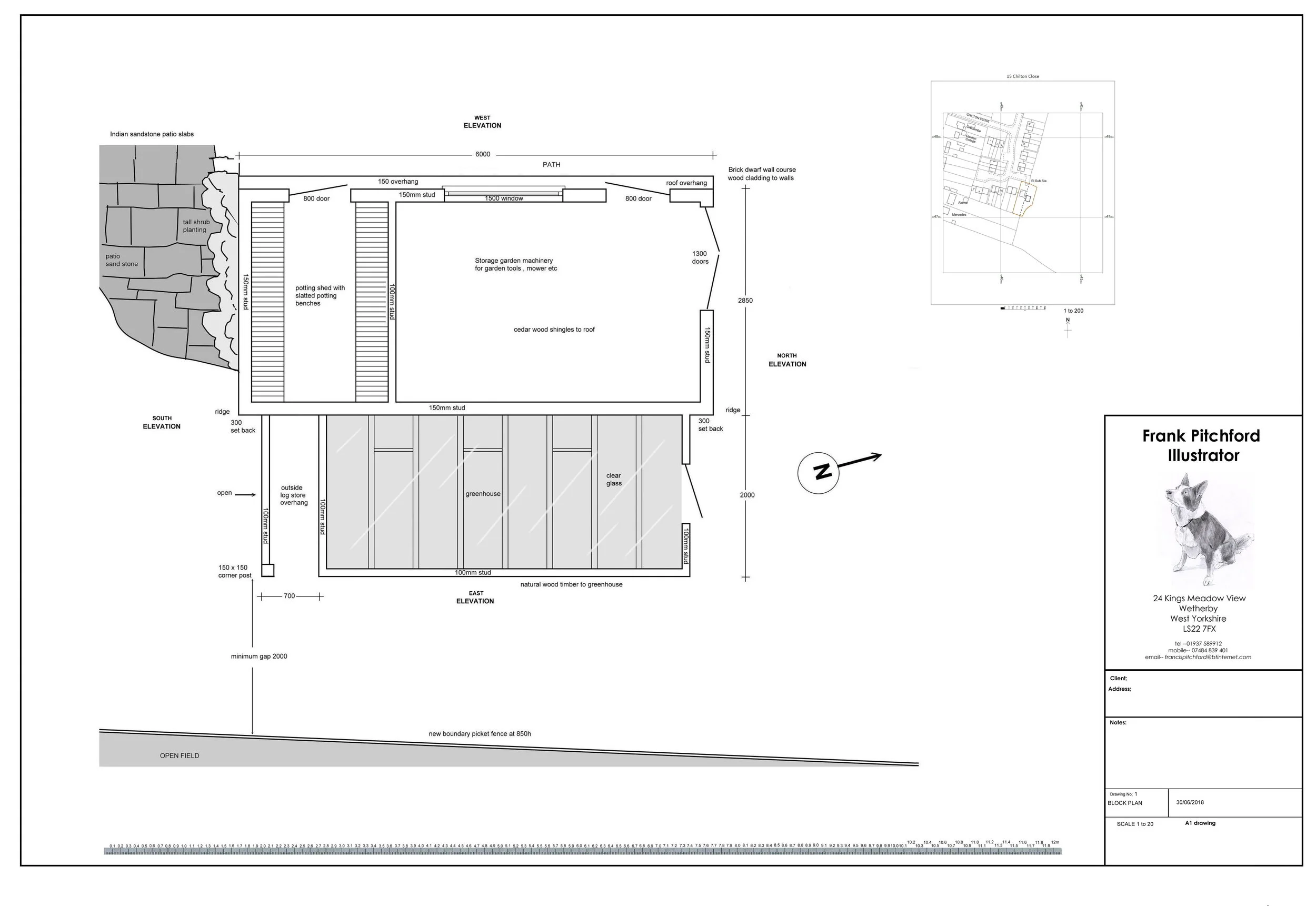 A1 dwg1 plan for no15 Chilton Close dated 30 06 2018 at 1 to 20.jpg