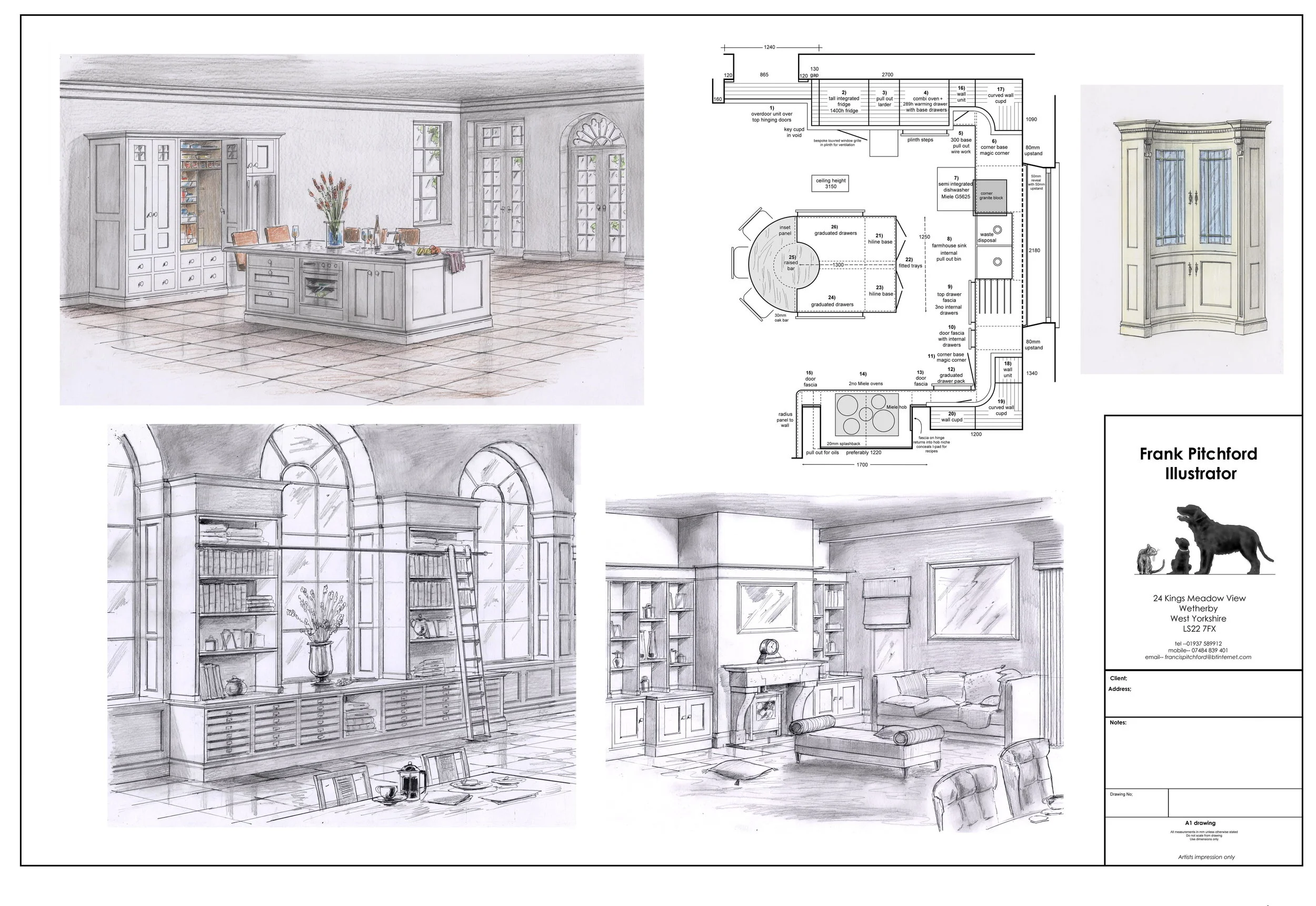 8) A1 plans + elevations — Frank Pitchford Illustrator