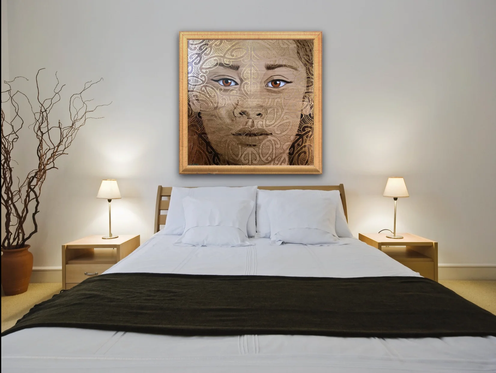 If you email me a photo of your wall I can show you what any of my paintings will look like in your room. INFO@JENNYMEHRTENS.COM