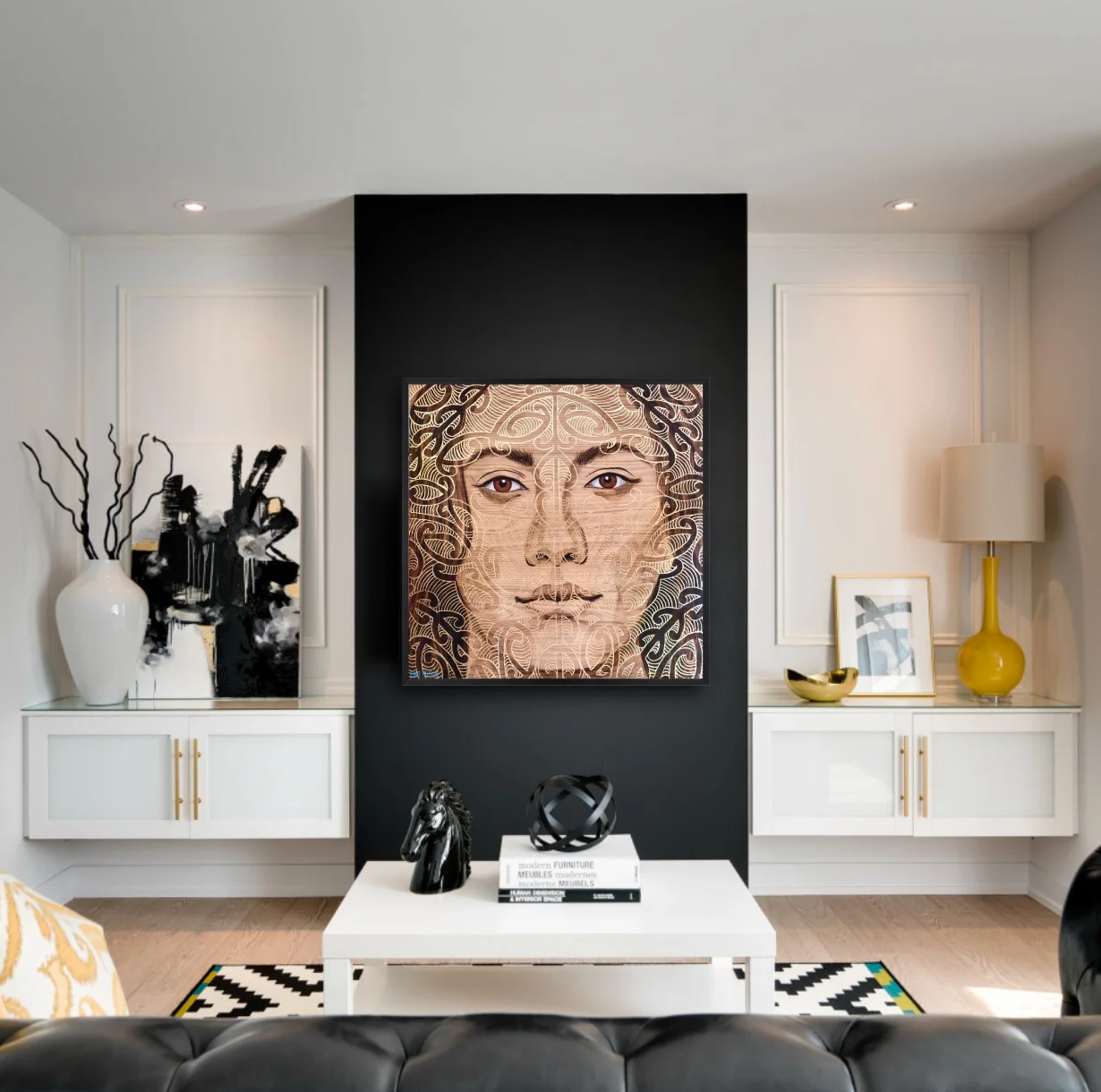 If you email me a photo of your wall I can show you what any of my paintings will look like in your room. INFO@JENNYMEHRTENS.COM